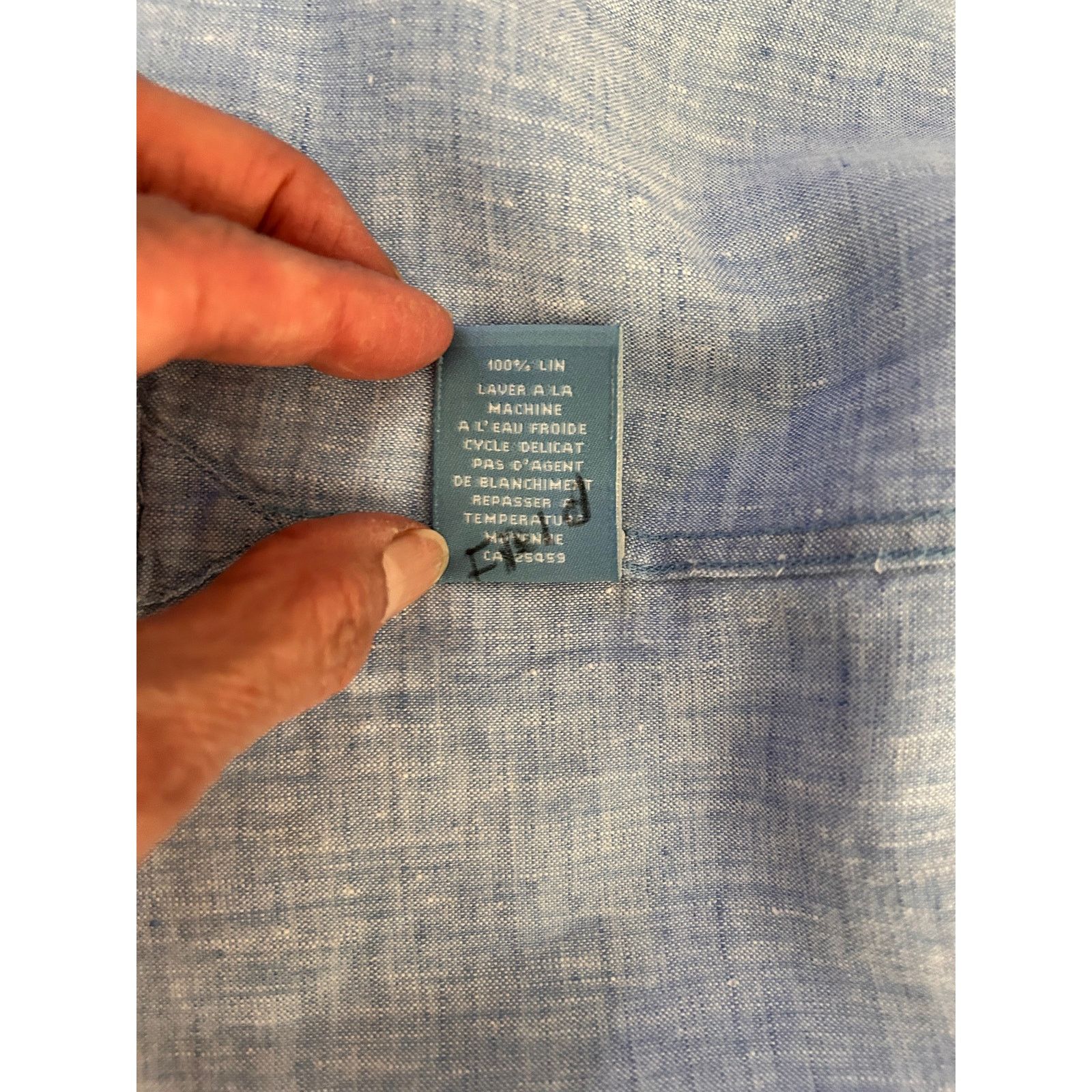 PATRICK ASSARAF Patrick Assaraf Blue linen long sleeve Shirt XL Size US XL / EU 56 / 4 - 10 Thumbnail