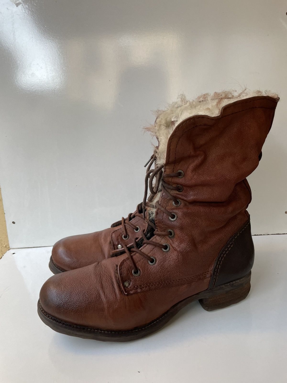 A.S.98 A.S.98 Airstep Fur Leather Brown Boots EUR 41 / USA 9.5-10 Size US 10 / IT 40 - 5 Thumbnail