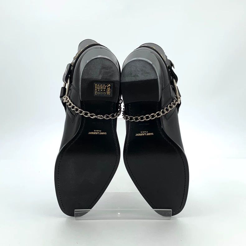 Saint Laurent Paris Saint Laurent Paris Black strap chain rivet round leather Size US 6.5 / IT 36.5 - 5 Thumbnail
