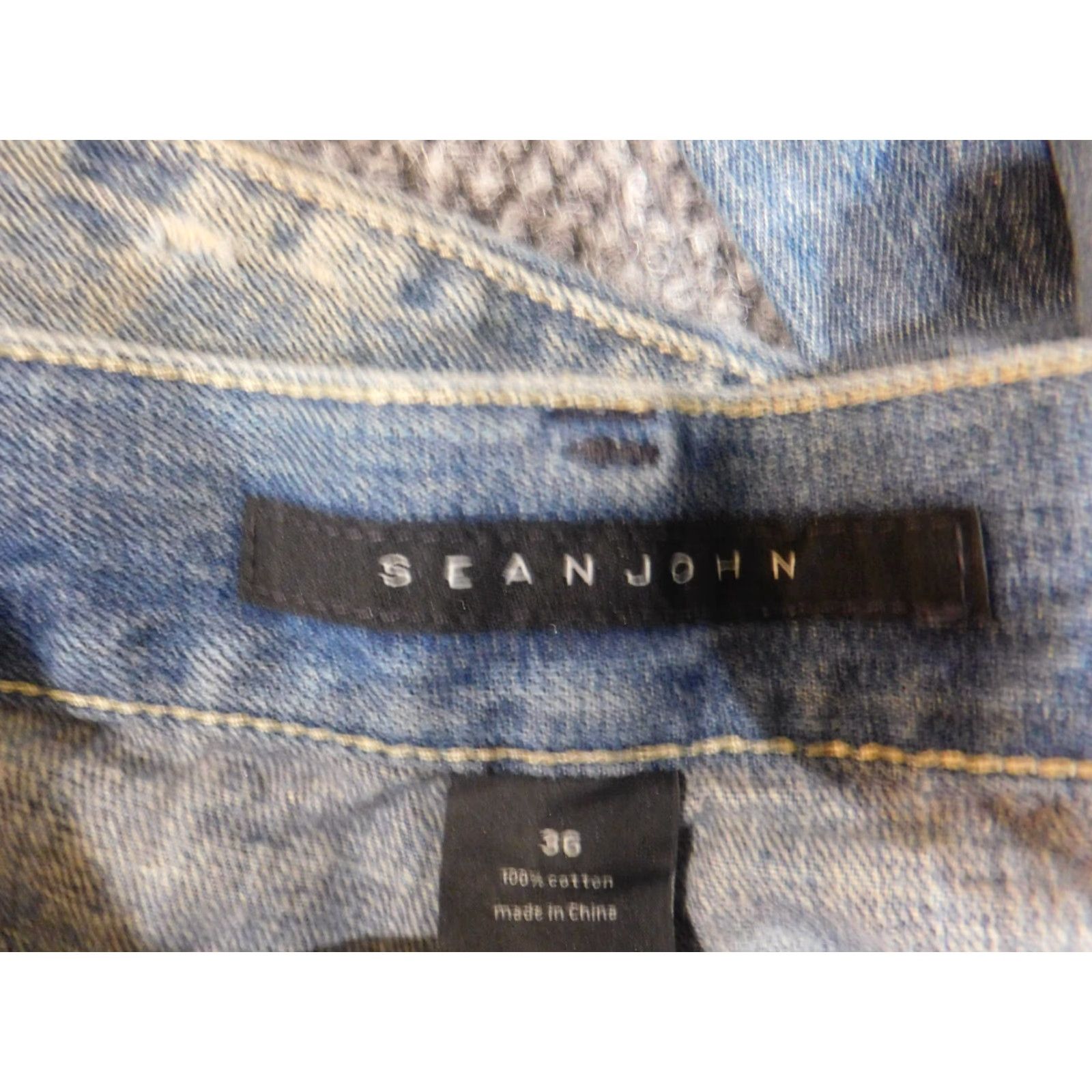 Sean John Sean John Jeans 36x32 Mens Vintage Straight Distressed Hip Hop Blue Blue Jeans Classic Fit 36in Inseam 32in Waist Size US 36 / EU 52 - 5 Thumbnail