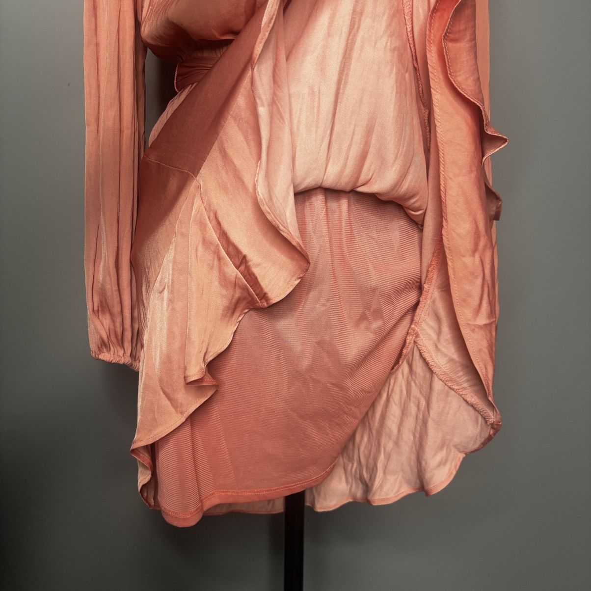 Lauren Ralph Lauren NWT LC Lauren Conrad Wrap Dress Sz S Woman Pink Metallic Size XS / US 0-2 / IT 36-38 - 5 Thumbnail