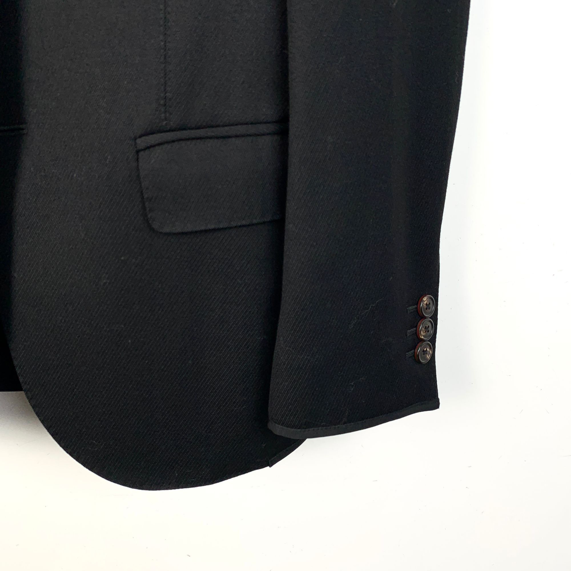 Gucci Gucci Black V-Neck Single-Breasted Wool Blazer (Size 46R) Size 46R - 4 Thumbnail