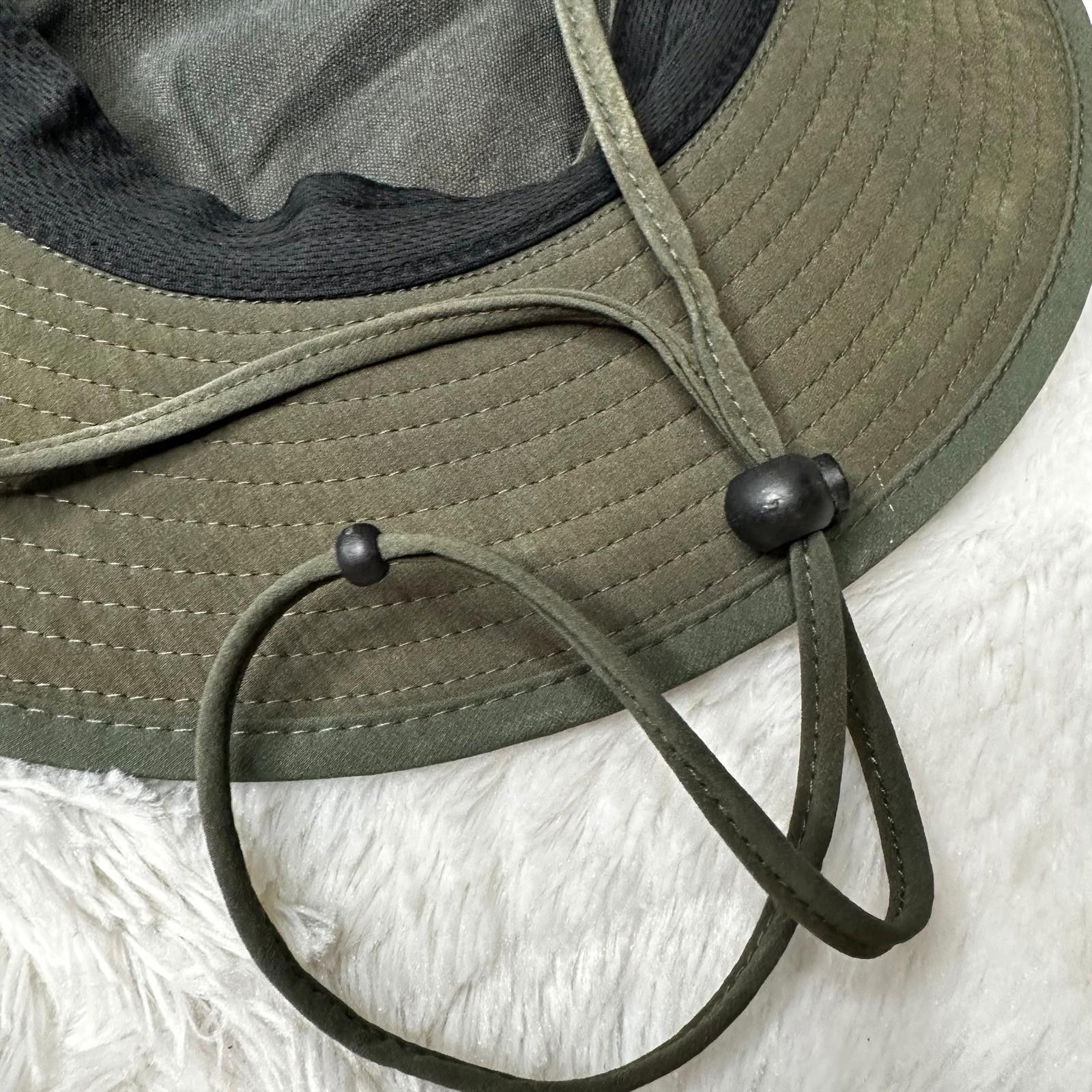 Designer Pugs Mesh Inset Boonie Sun Fisherman Hat Green Adult OS Size ONE SIZE - 7 Thumbnail