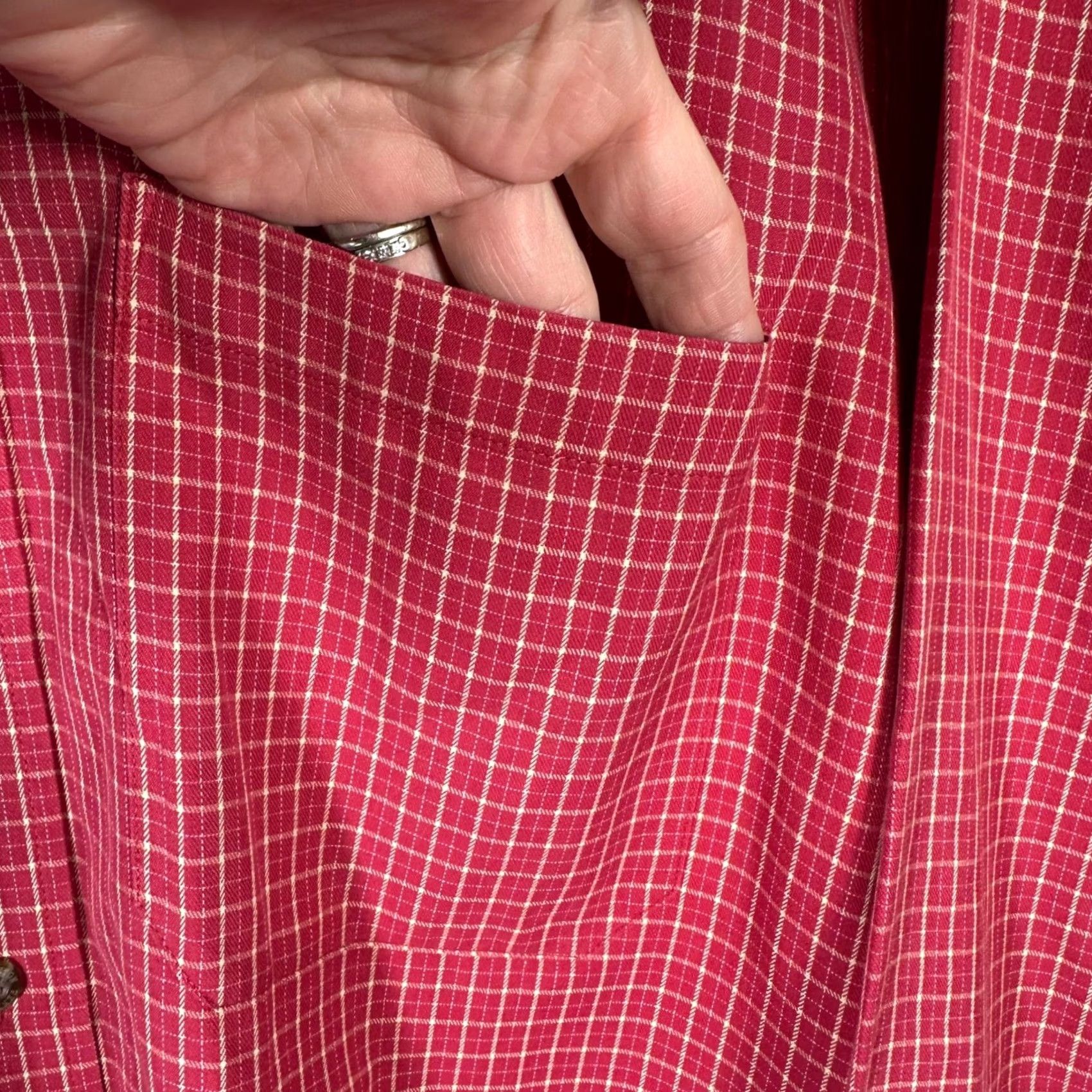 Pendleton Pendleton Red Grid Check Button Down Shirt XL Mens Regular Cotton Long Sleeve Size US XL / EU 56 / 4 - 3 Thumbnail