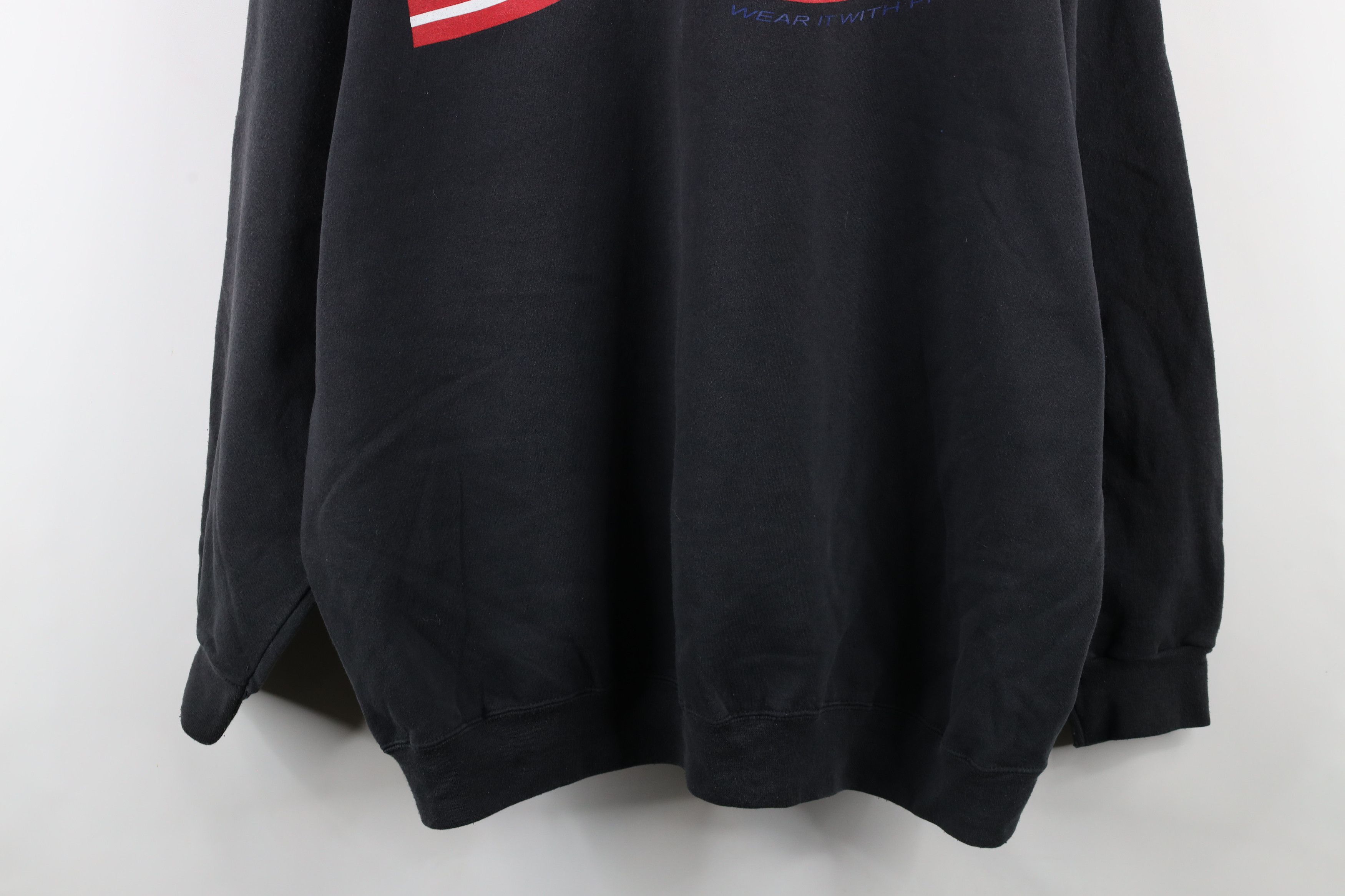 Vintage Vintage 90s Spell Land of Liberty USA Flag Sweatshirt Black Size US XXL / EU 58 / 5 - 3 Thumbnail