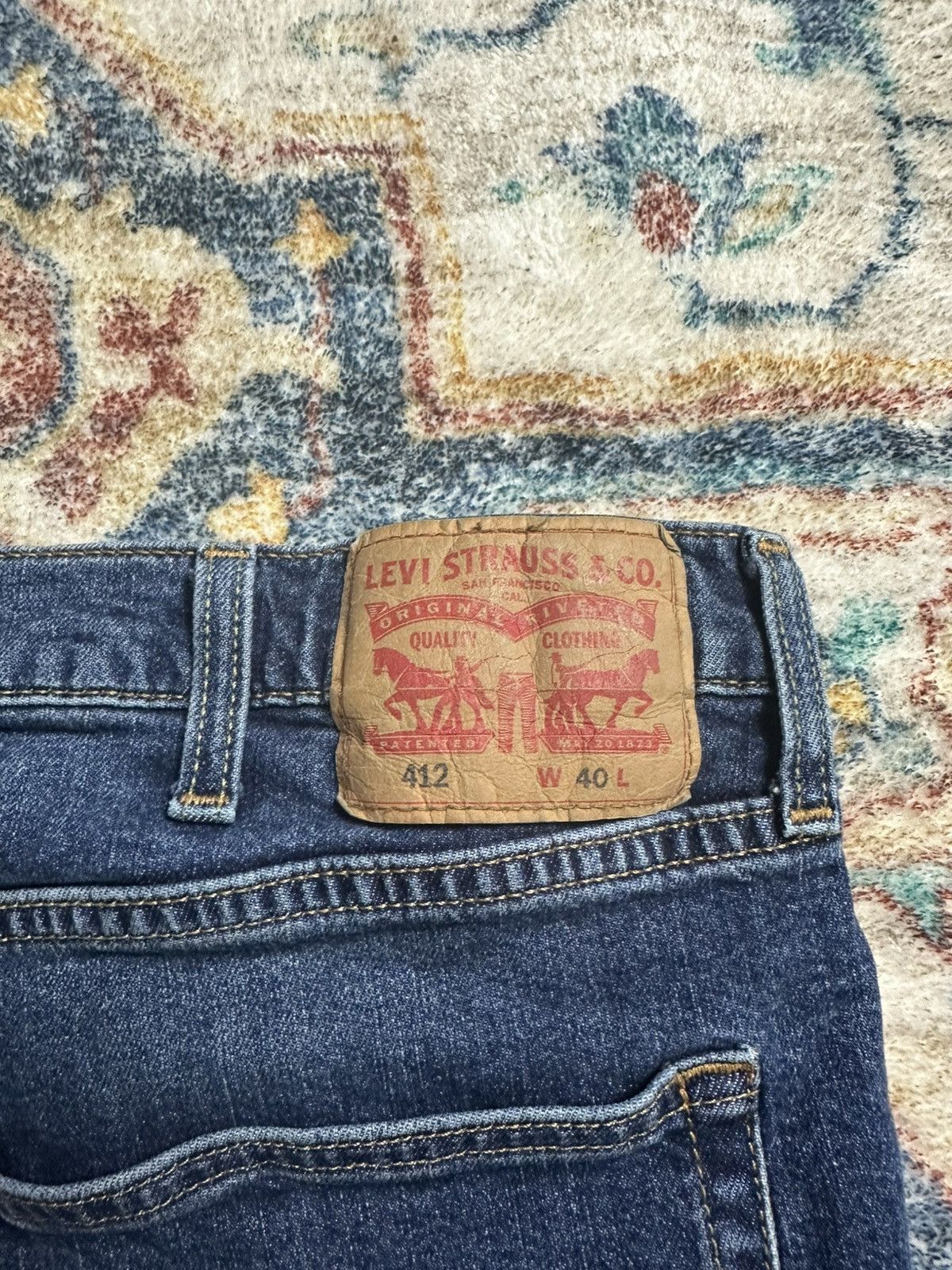 Levi's Levi’s 412 Dark Wash Denim Shorts Size 40 Size US 40 / EU 56 - 3 Thumbnail