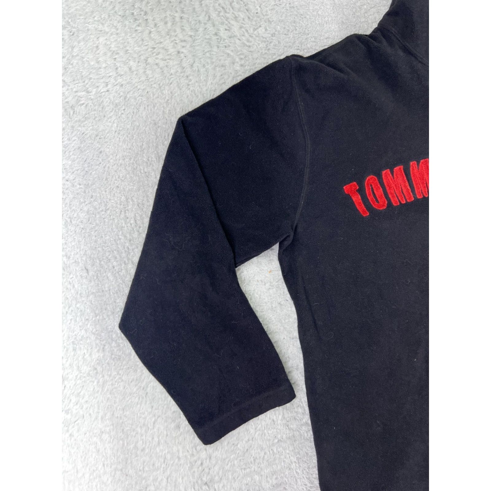 Tommy Hilfiger Tommy Hilfiger Sweater Mens M Black Long Sleeve 1/4 Zip Fleece Polyester Embroidered Logo Classic American Designer Mens Size US M / EU 48-50 / 2 - 7 Thumbnail