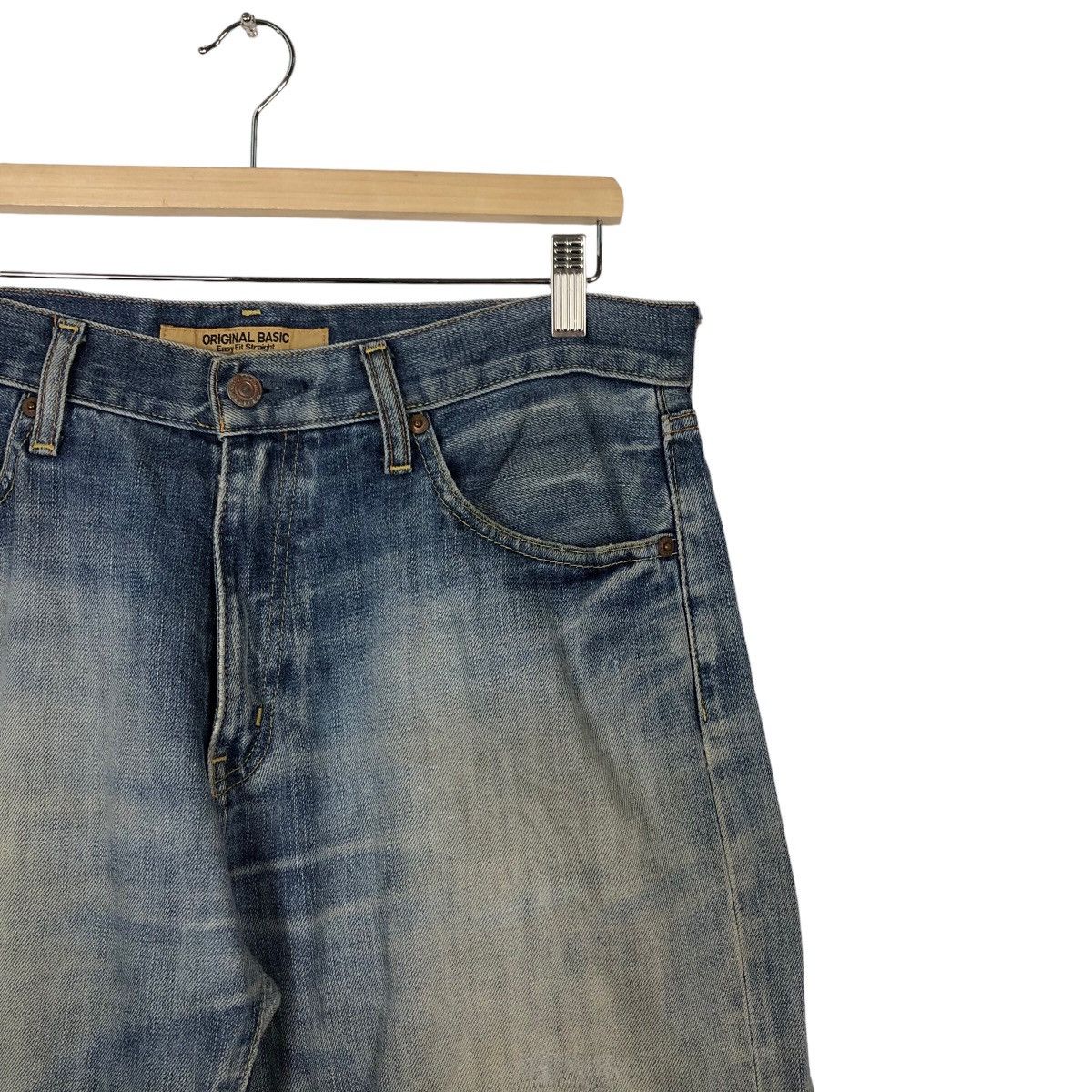 Japanese Brand 🔥90’s Vintage Distressed Denim Jeans Basic Straight S-003 Size US 34 / EU 50 - 5 Thumbnail