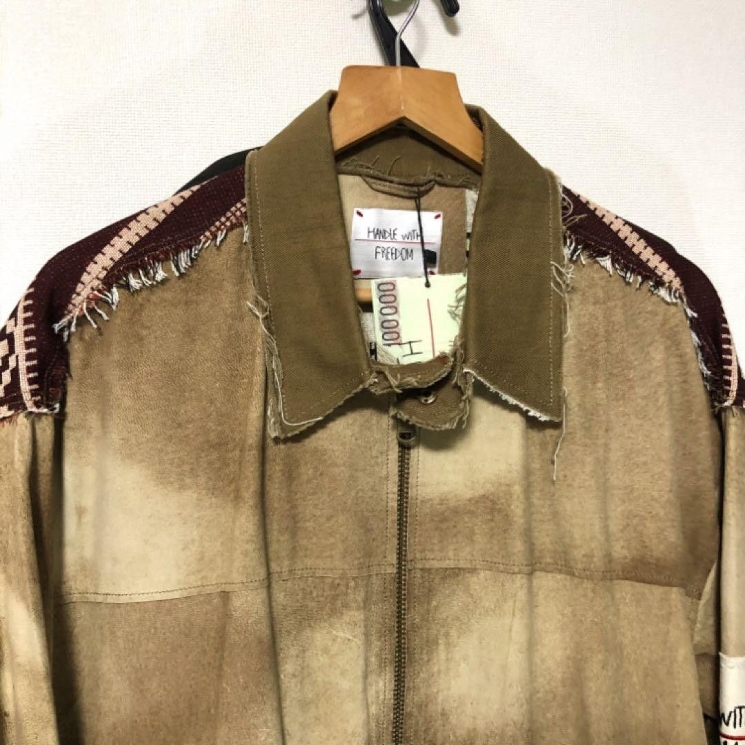 Greg Lauren GREG LAUREN Handle with Freedom Leather Jacket S Size US S / EU 44-46 / 1 - 4 Thumbnail