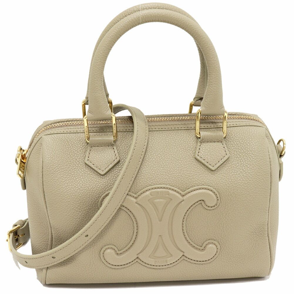 Celine Celine CELINE Cuir Triomphe Grained Calfskin 2way Boston Bag Leather Shoulder Bag DUTY FREE for USA Size ONE SIZE - 1 Thumbnail