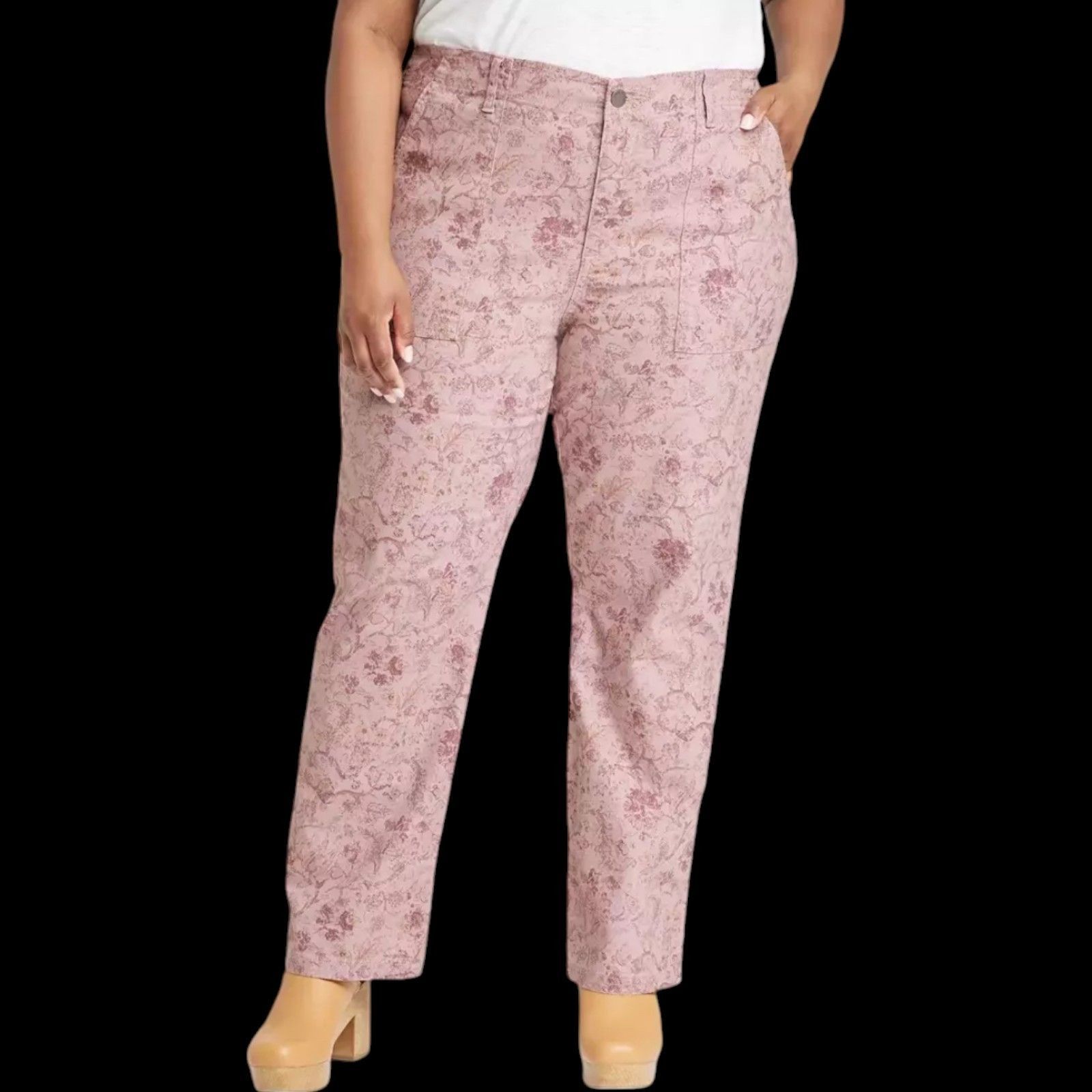 Other Knox Rose - Women's High Rise Pants Elastic Waistband - Rela Size 42" / US 20 - 1 Thumbnail