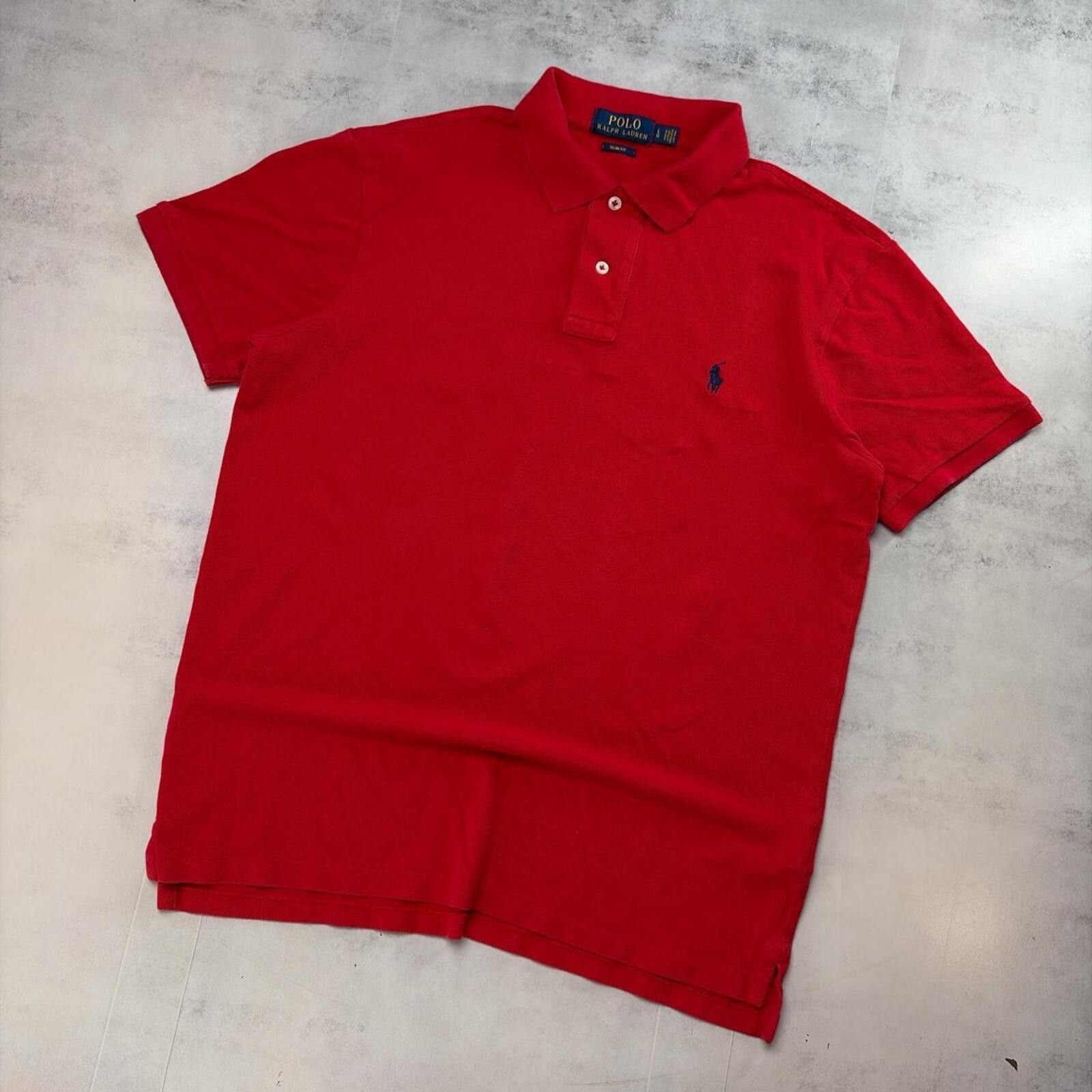 Polo Ralph Lauren Y2K Red Polo Ralph Lauren Skater Slim Fit Polo Shirt Size US L / EU 52-54 / 3 - 2 Thumbnail
