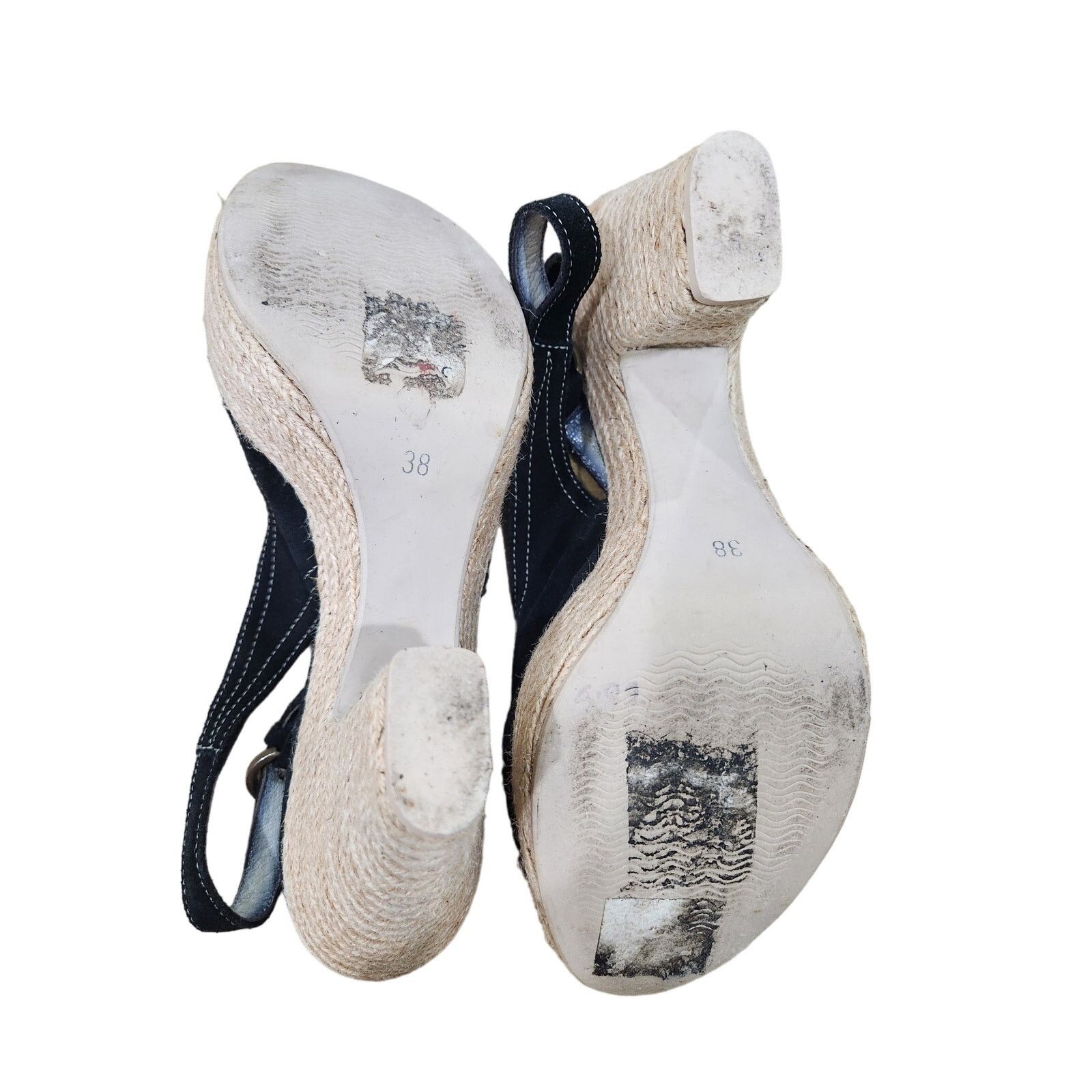 Barneys New York Barneys New York chunky heel open toe - size 38 - 7.5/8 US Size US 8 / IT 38 - 5 Thumbnail