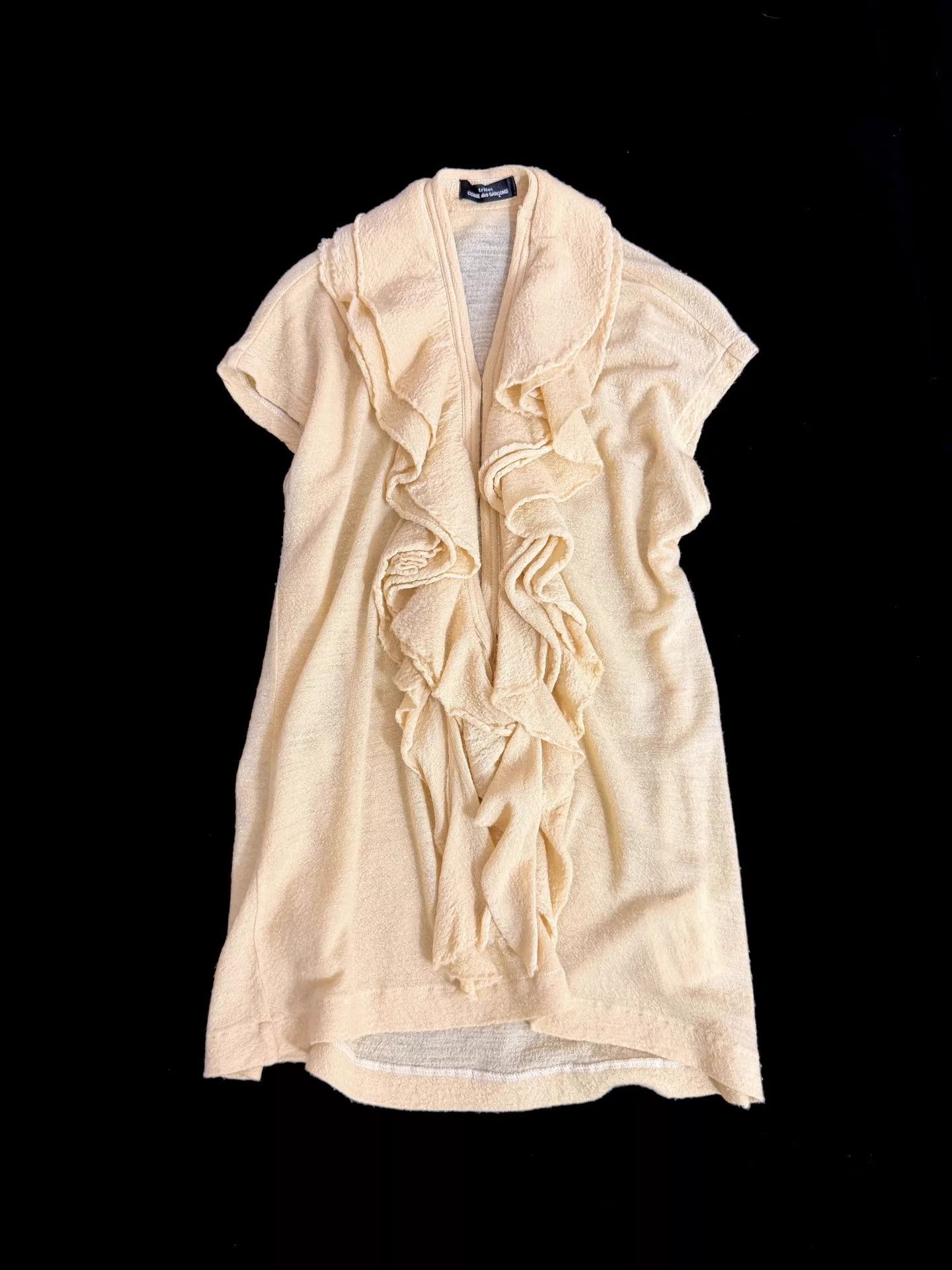 Comme des Garcons Comme des Garçons Layered Ruffle Wool Top Beige Size ONE SIZE - 1 Thumbnail