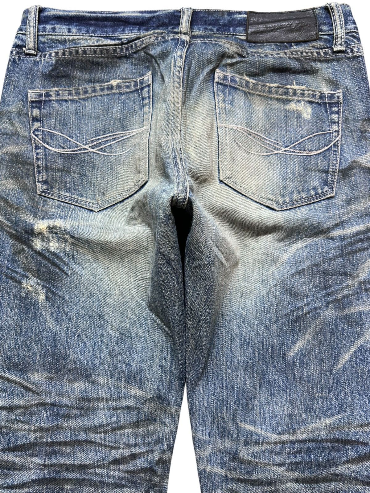 Hysteric Glamour Vintage Cavaria Flare Whiskers Studded Distressed Denim Size US 30 / EU 46 - 8 Thumbnail