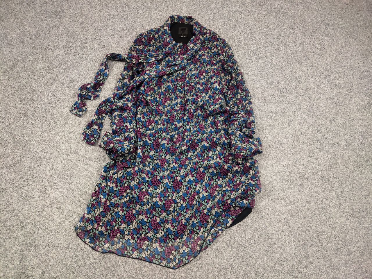 Anna Sui Anna Sui design mixed silk dress dolman Long sleeve tunik Size L / US 10 / IT 46 - 2 Thumbnail