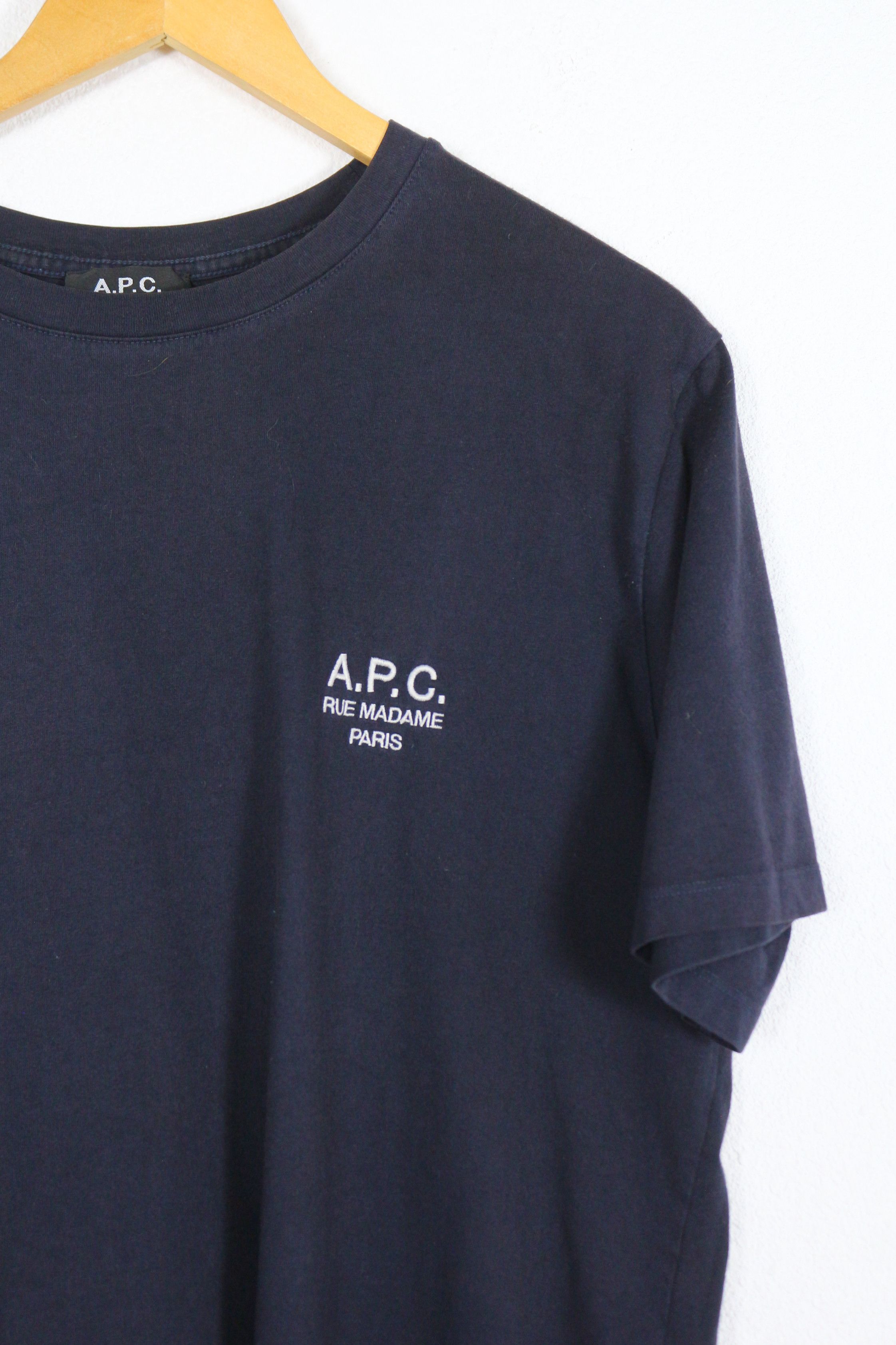 A.P.C. A.P.C. Rue Madame Paris Garment Dyed Logo T-shirt Tee Size US M / EU 48-50 / 2 - 2 Thumbnail