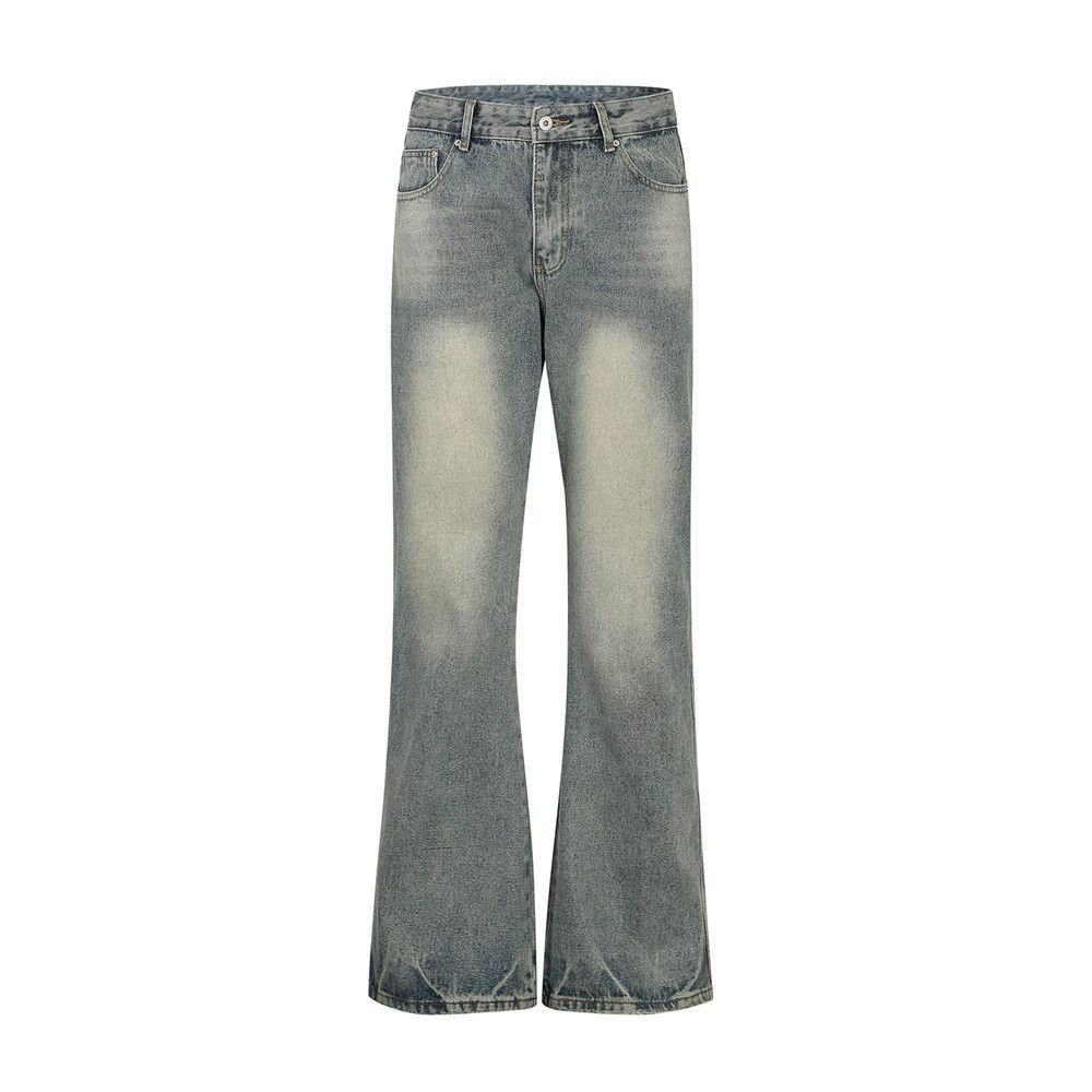 Jean Men's hippie high street punk heavy washed flared jeans Size US 32 / EU 48 - 1 Thumbnail