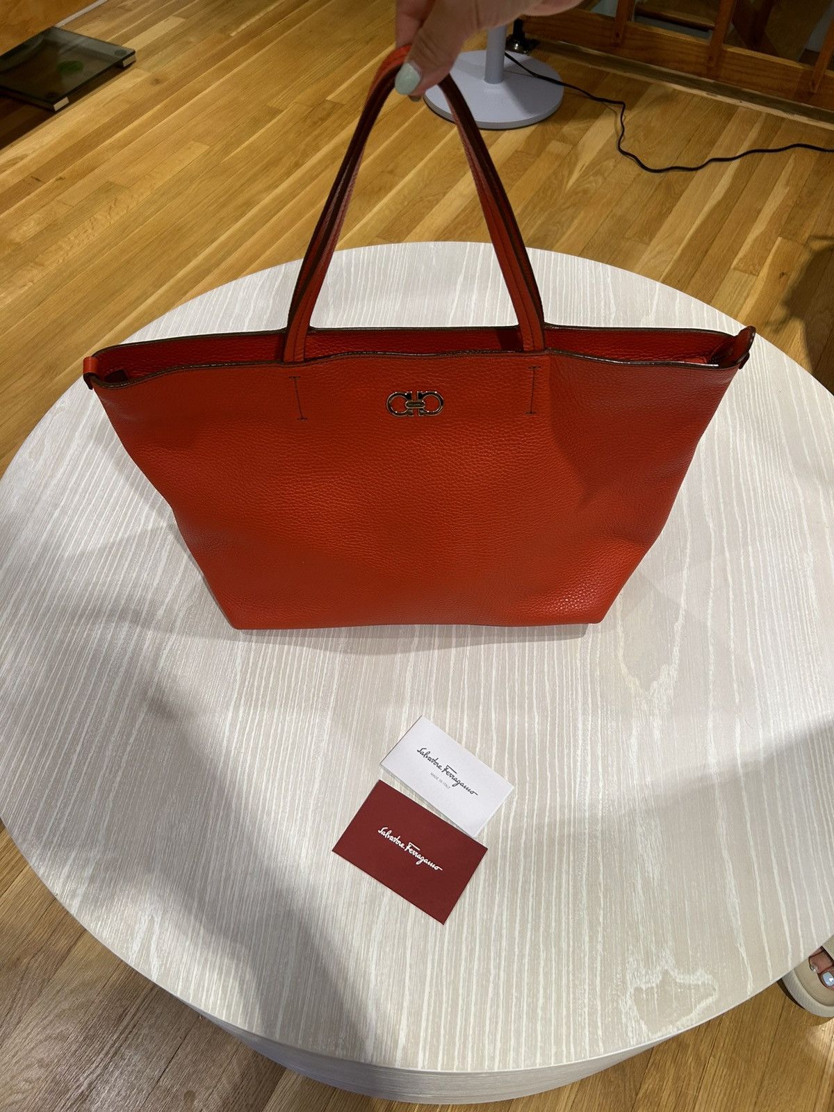 Salvatore Ferragamo Ferragamo Bice Leather Tote Bag Size ONE SIZE - 3 Thumbnail