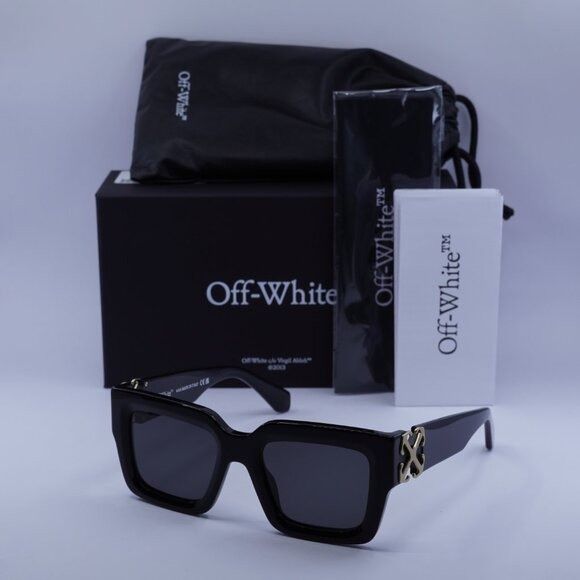 Off-White Off-White OERI14D MYSTIC 1007 Sunglasses Black Square Frame Size ONE SIZE - 11 Thumbnail