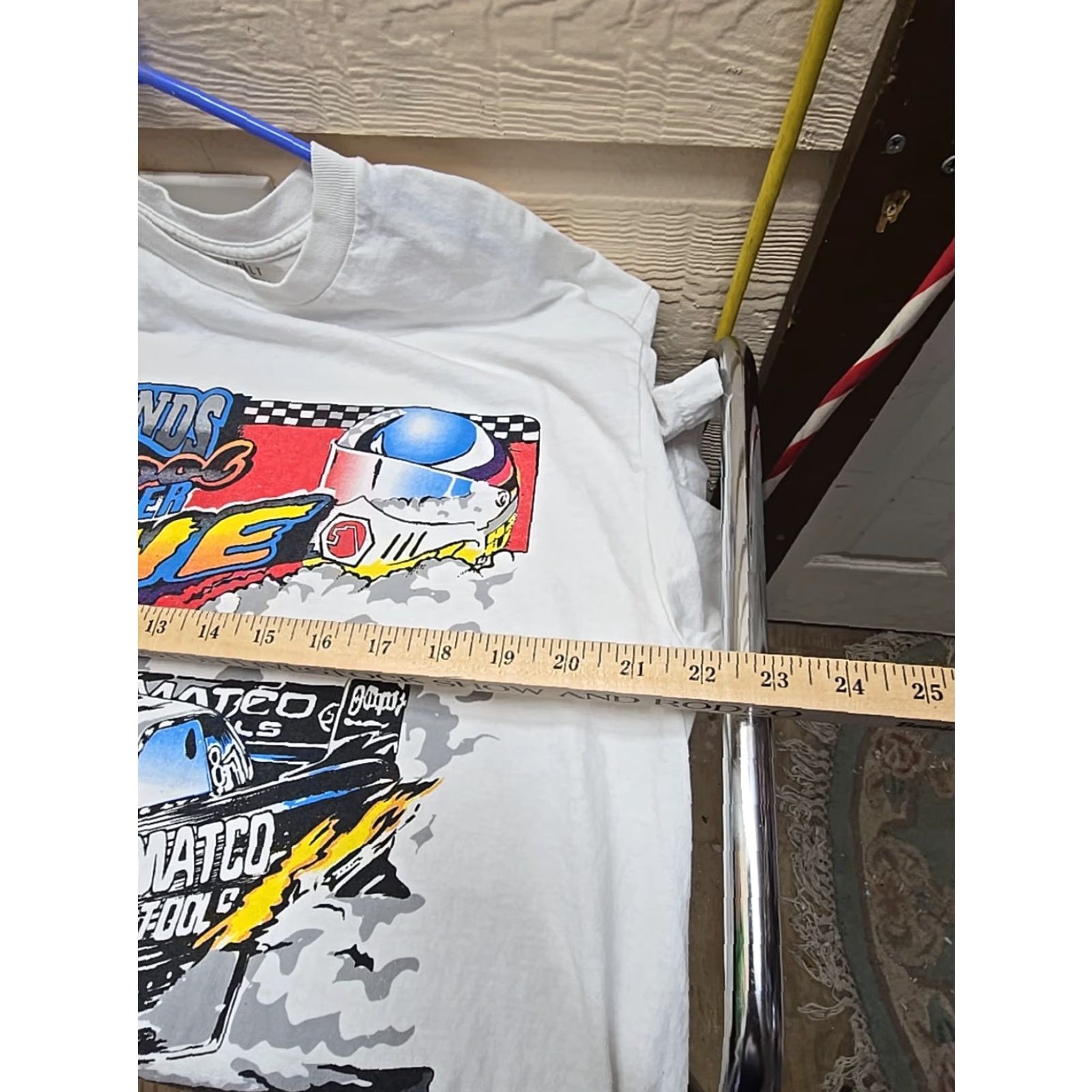 Vintage J Galt San Diego Wild Winds Oldschool Thunder Engine Car Racing T-Shirt One Size White Cotton Unisex Adults Short Sleeve Crew Neck Regular Fit Size US M / EU 48-50 / 2 - 6 Thumbnail