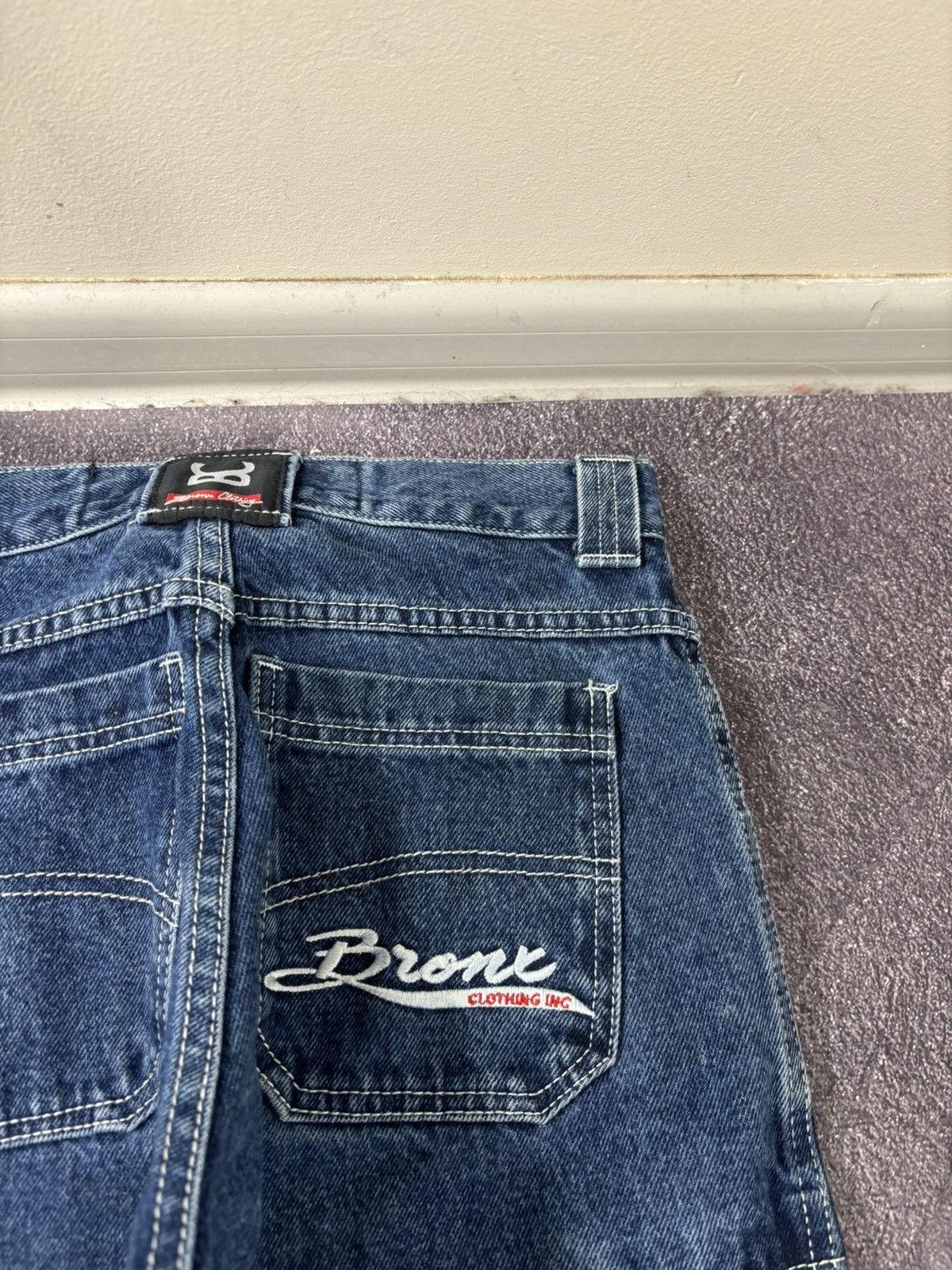 Other Vintage Bronx Clothing Y2K Skate Hype Blue Denim Baggy Jeans Size US 28 / EU 44 - 7 Thumbnail