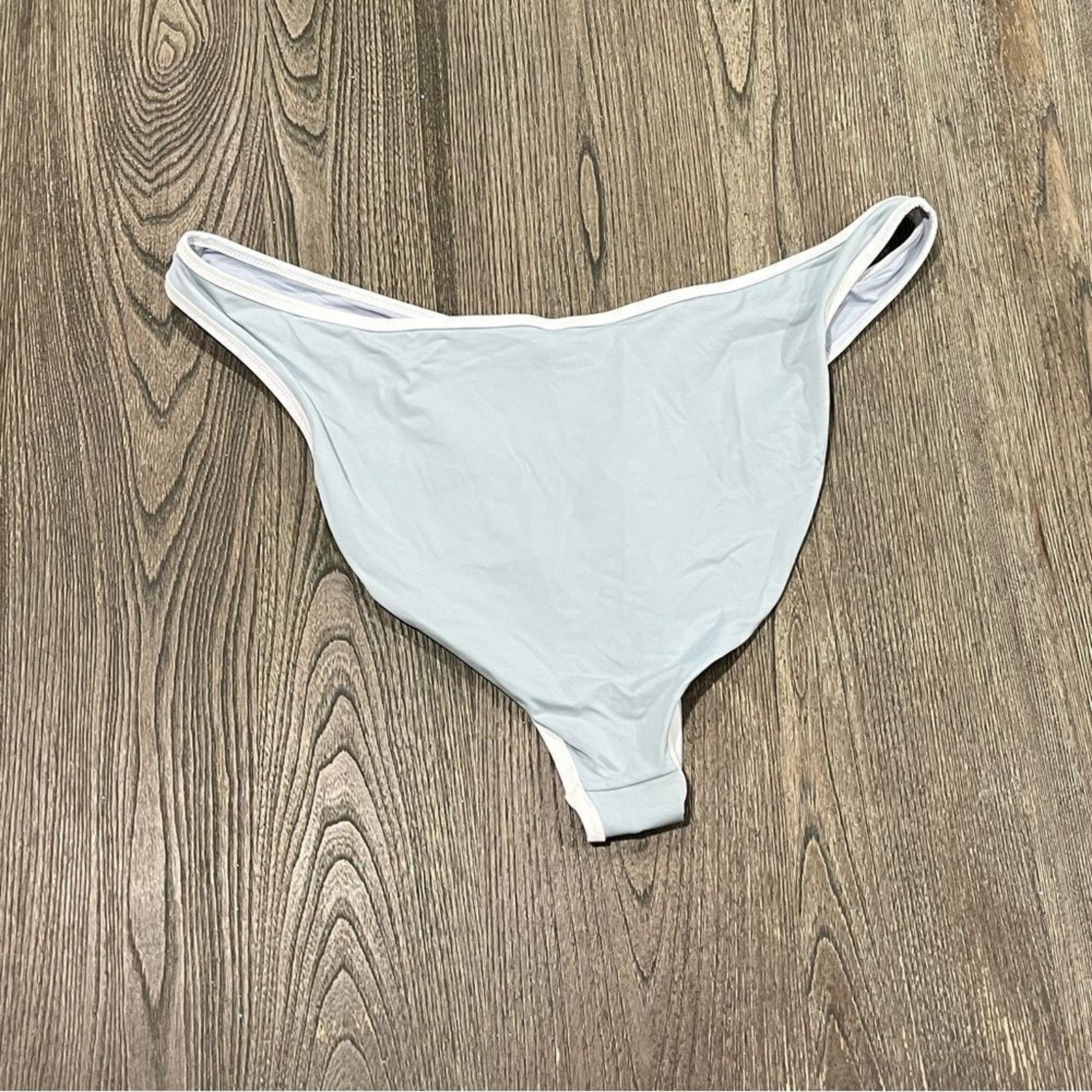SKIMS NWT Skims Sporty Zipper Swim Dipped Tanga Bottom Pacific 4X Size ONE SIZE - 4 Thumbnail