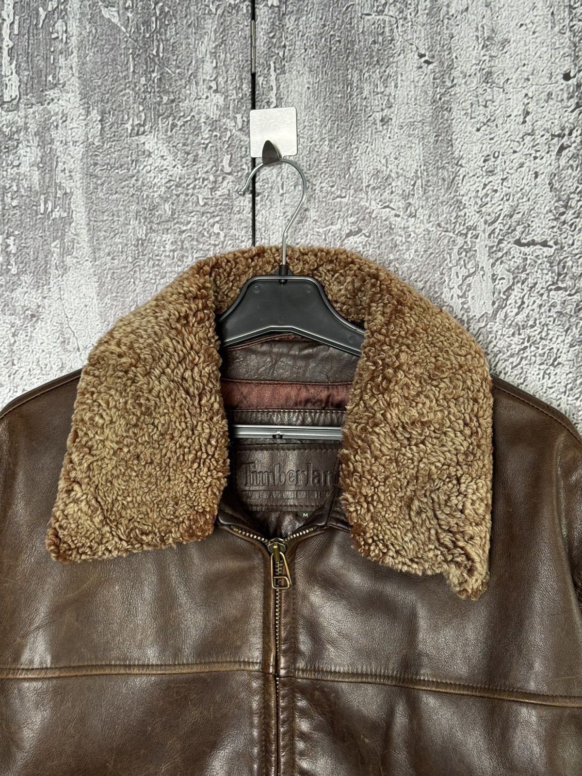 Timberland Vintage Timberland Leather Jacket Brown Shearling Collar Size US M / EU 48-50 / 2 - 3 Thumbnail