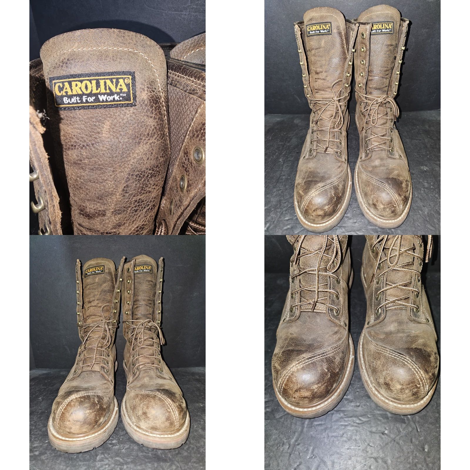 Vintage Carolina CA1904 Linesman Boots Brown Leather Waterproof Composite Toe Men Sz 12D Size US 11 / EU 44 - 9 Thumbnail