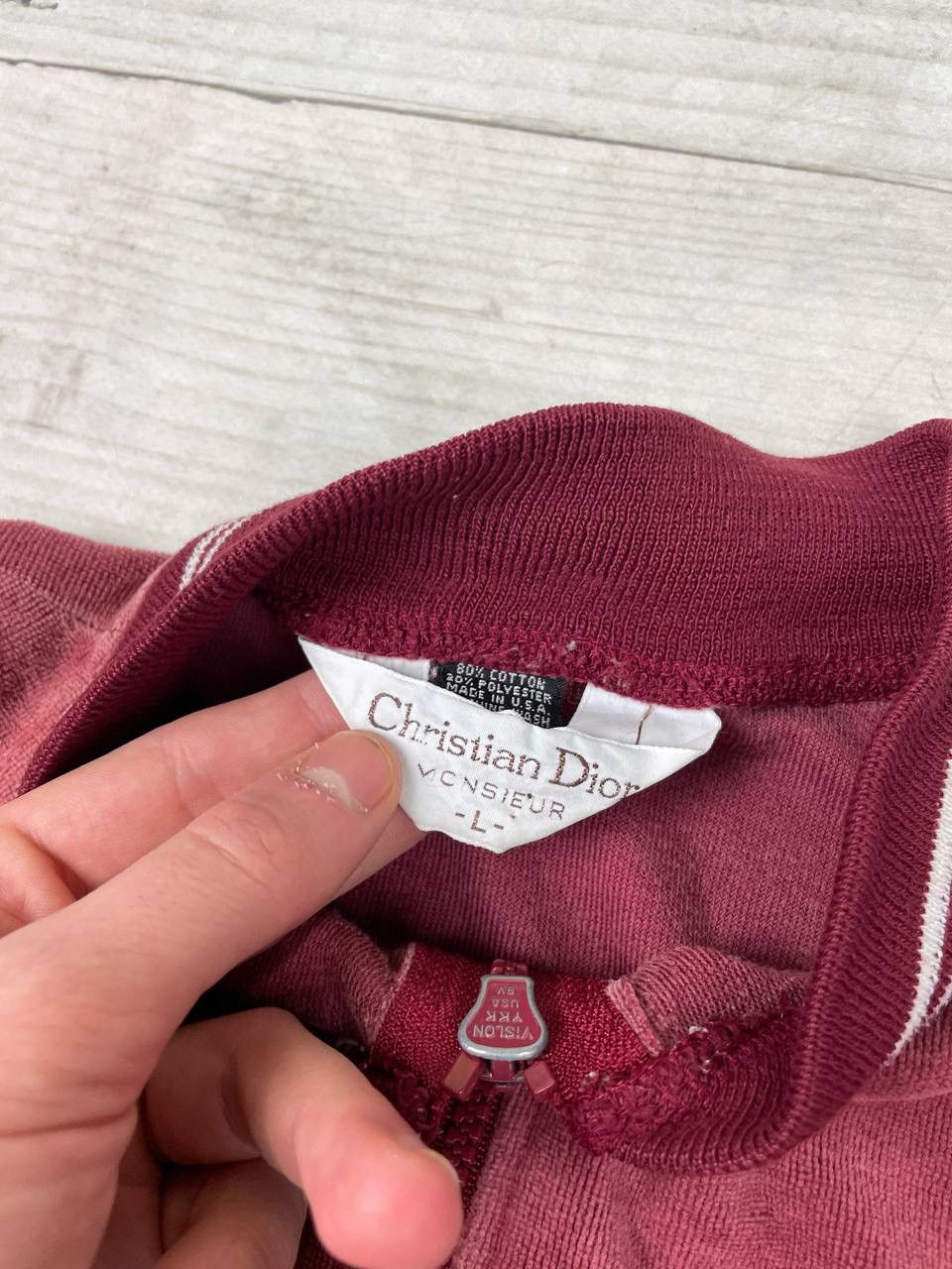 Christian Dior Monsieur Vintage Christian Dior Monsieur Velour Zip Up Jacket 1980s Size US L / EU 52-54 / 3 - 8 Thumbnail