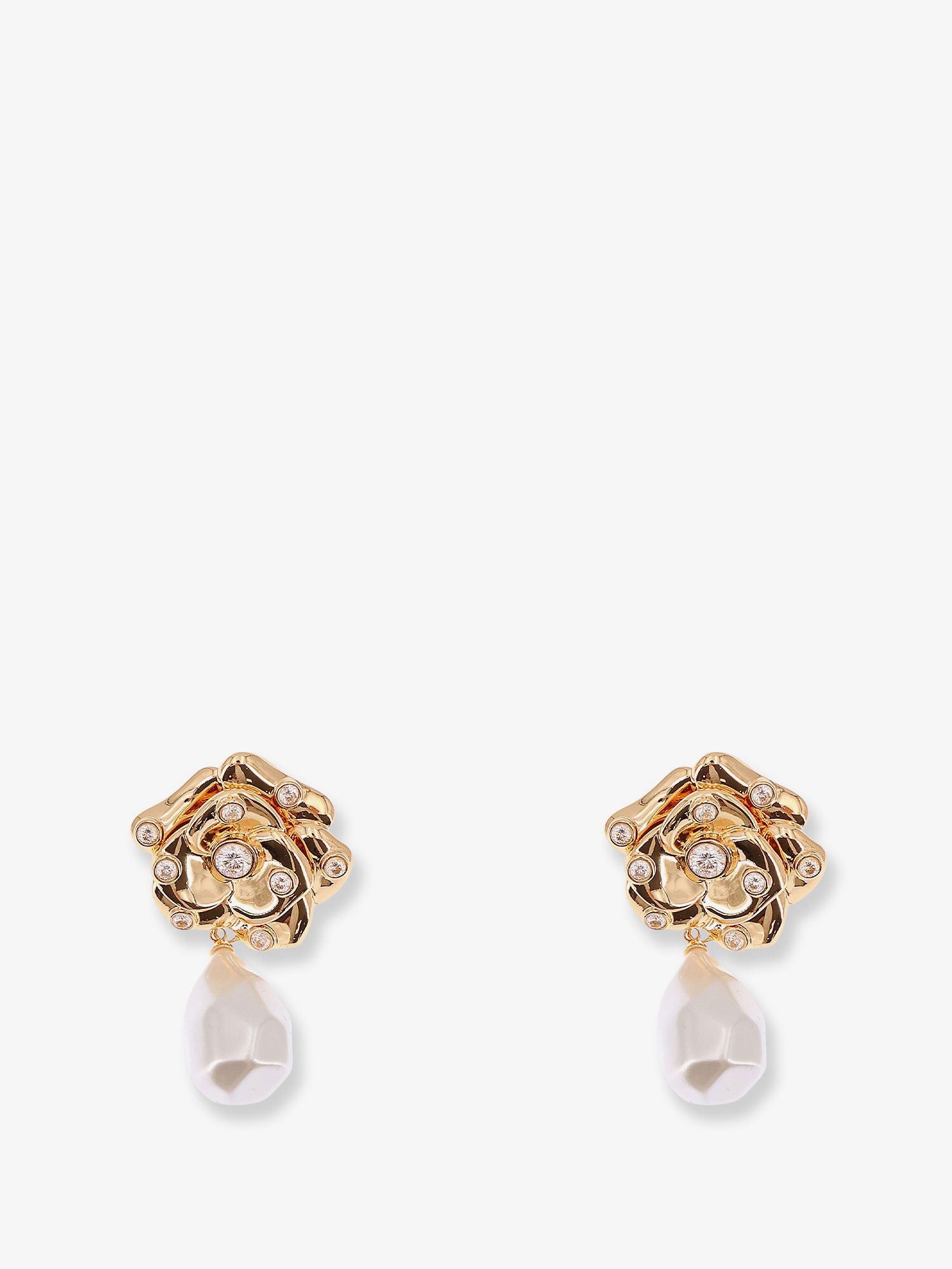 Self-Portrait Gold Brass Earrings Size ONE SIZE - 1 Thumbnail