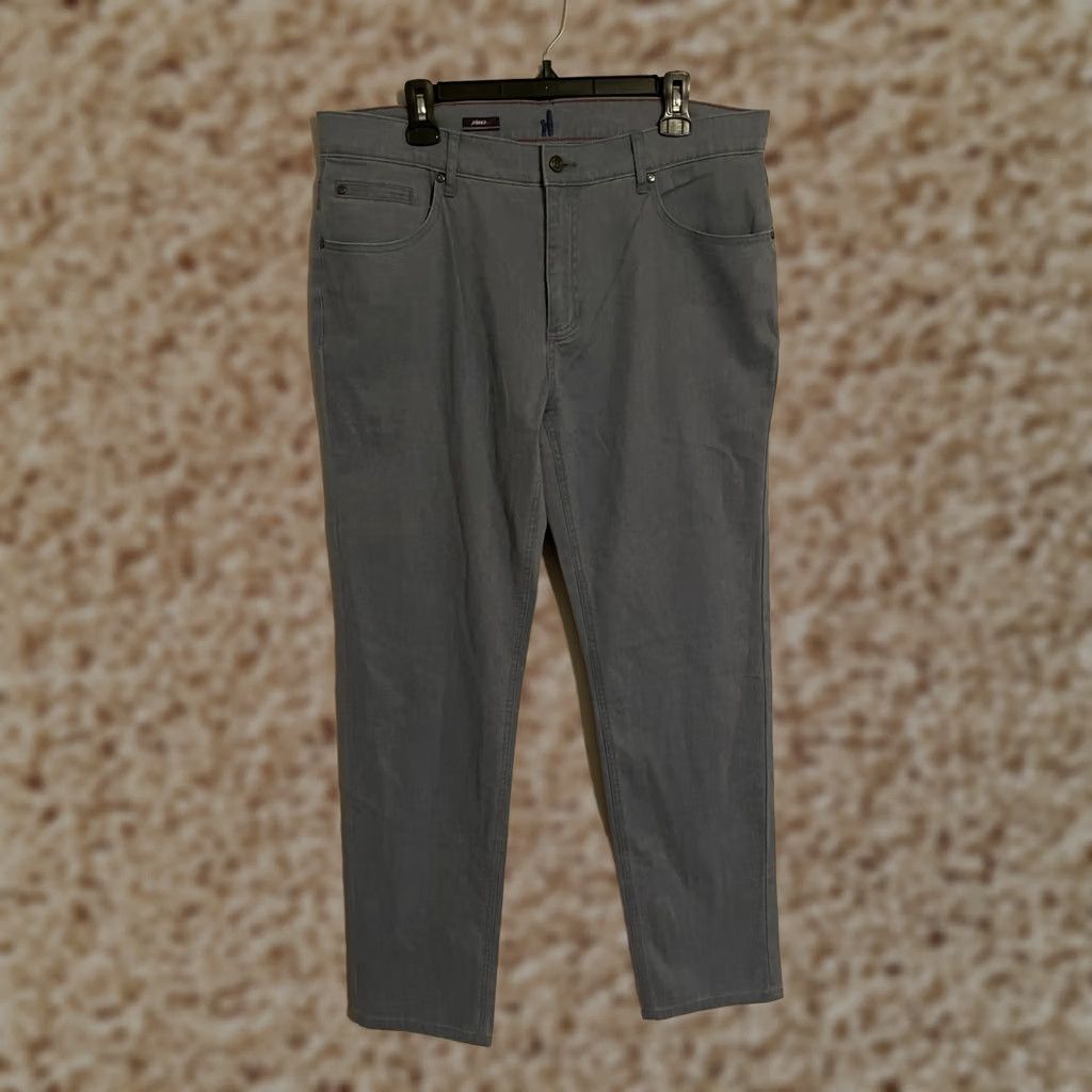johnnie-O VINTAGE Johnnie-O Carmel Sateen 5-Pocket Pants Blue Chambray Chinos Men's 36x34 Size US 36 / EU 52 - 1 Thumbnail