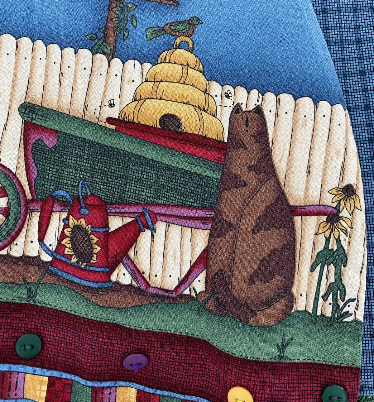 Vintage VTG 90’s Handmade Backyard Friends Cats Double Sided Vest XL Size XL / US 12-14 / IT 48-50 - 2 Thumbnail