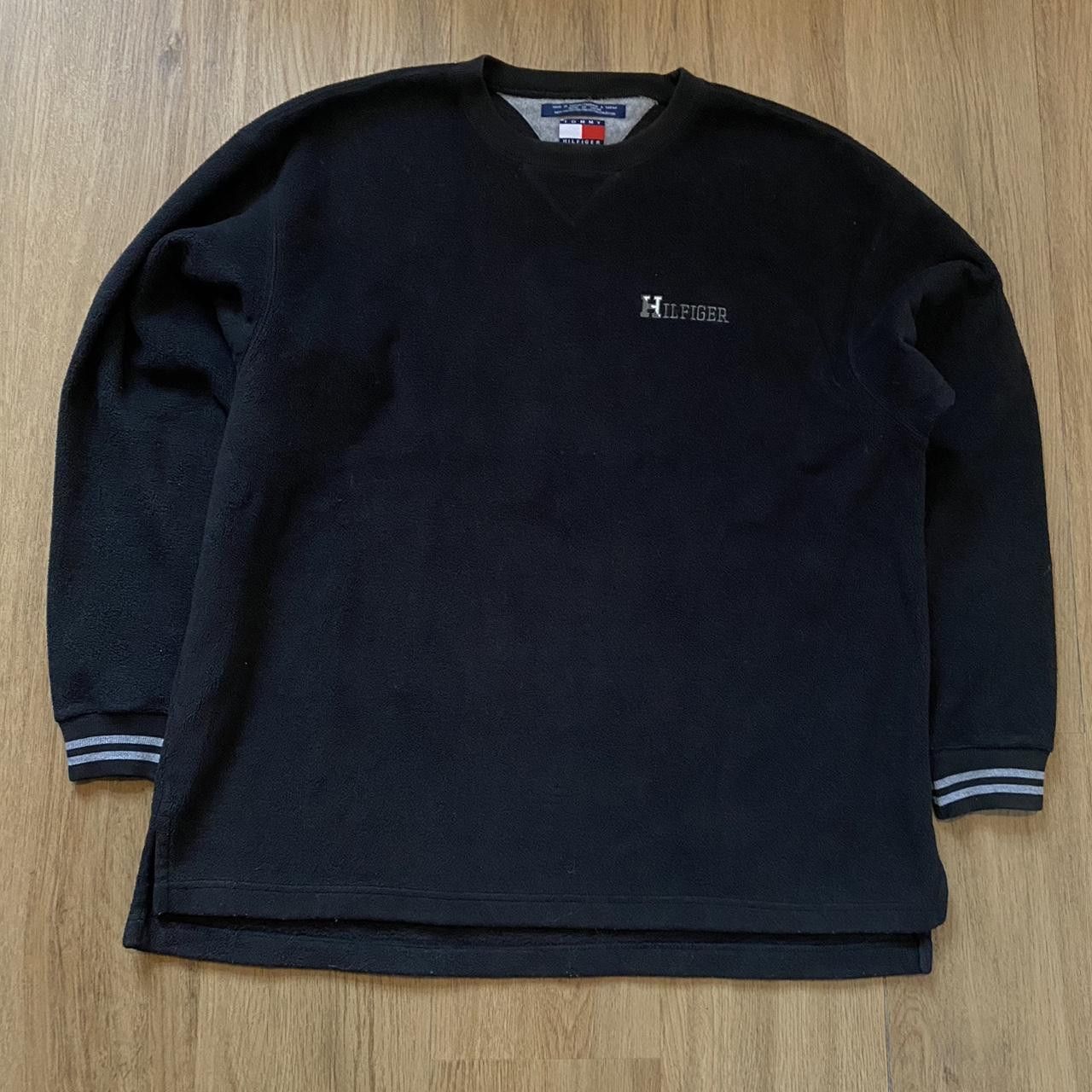 Tommy Hilfiger Tommy Hilfiger black fleece jumper fashion Vintage Size US M / EU 48-50 / 2 - 2 Thumbnail
