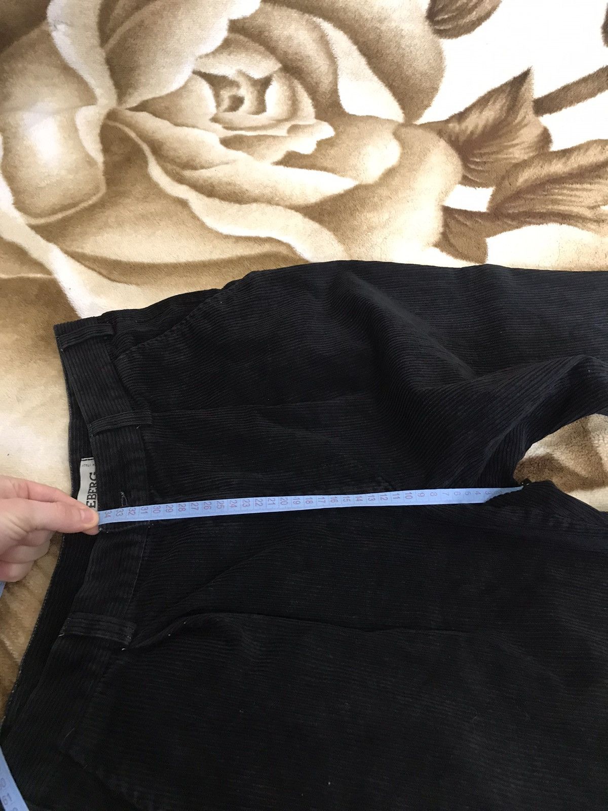 Iceberg 🔥 Rare Iceberg Disney Corduroy Pants Velvet Trousers Black Size US 32 / EU 48 - 11 Thumbnail