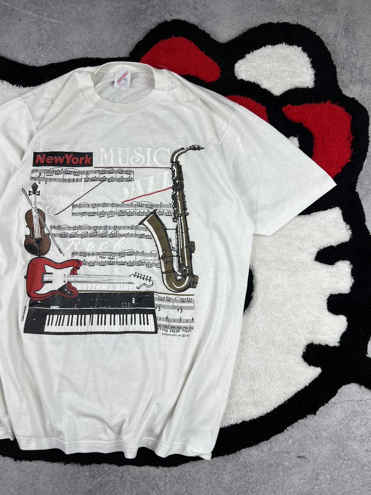 Band Tees Vintage New York Music 1987 Single Stitch Y2K Tee Shirt Size US XL / EU 56 / 4 - 3 Thumbnail