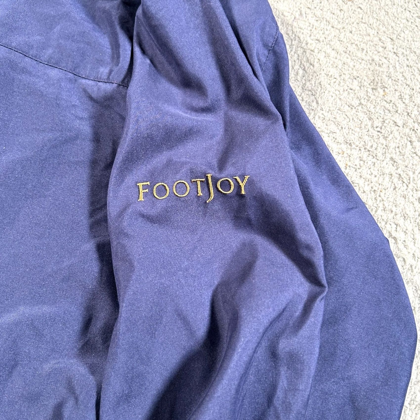 Footjoy FootJoy Jacket Men L Windbreaker Navy Blue V-Neck Pullover Long Sleeve Breathable Logo Solid Casual Winter Spring Fall Walking Size US L / EU 52-54 / 3 - 5 Thumbnail