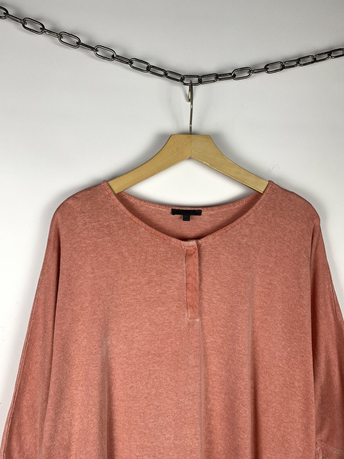 OSKA OSKA Oversized Henley Tunic Top Size 2 Pullover 3/4 Sleeve Size XS / US 0-2 / IT 36-38 - 2 Thumbnail