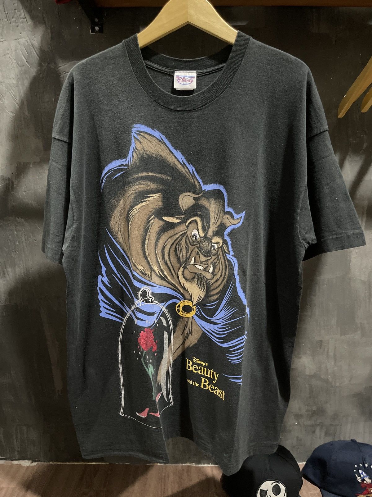 Image of Vintage Disney Beauty And The Beast in Black, Men's (Size XL)