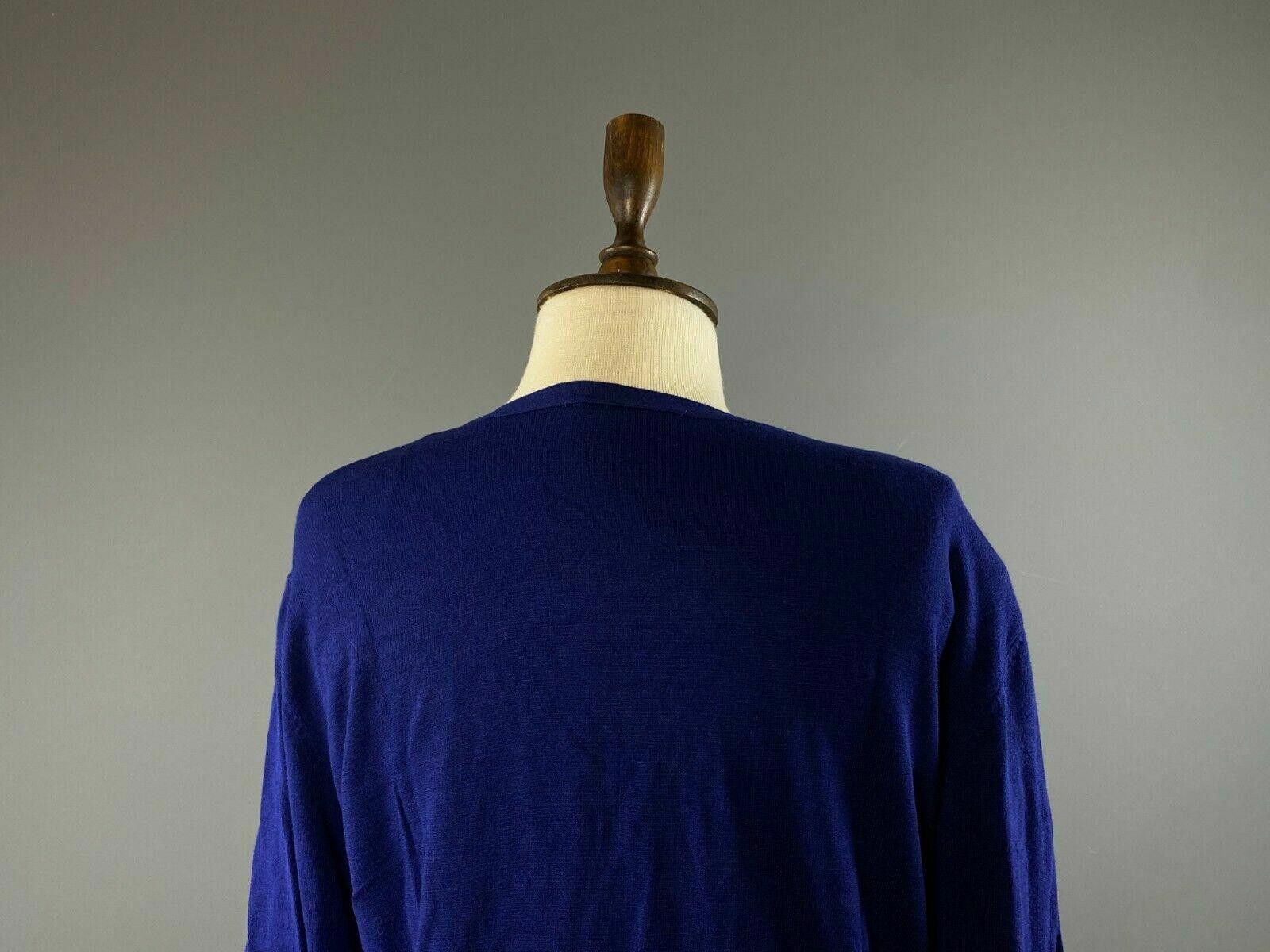 Kokaine Ladies Kookai Blue V-Neck Viscose Cardigan Sweater Size 3 Size M / US 6-8 / IT 42-44 - 6 Thumbnail