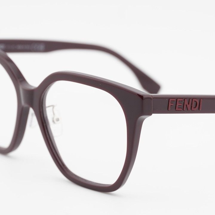 Fendi Fendi FE50087F 081 Eyeglasses Violet 54mm Square Frame Size ONE SIZE - 2 Thumbnail