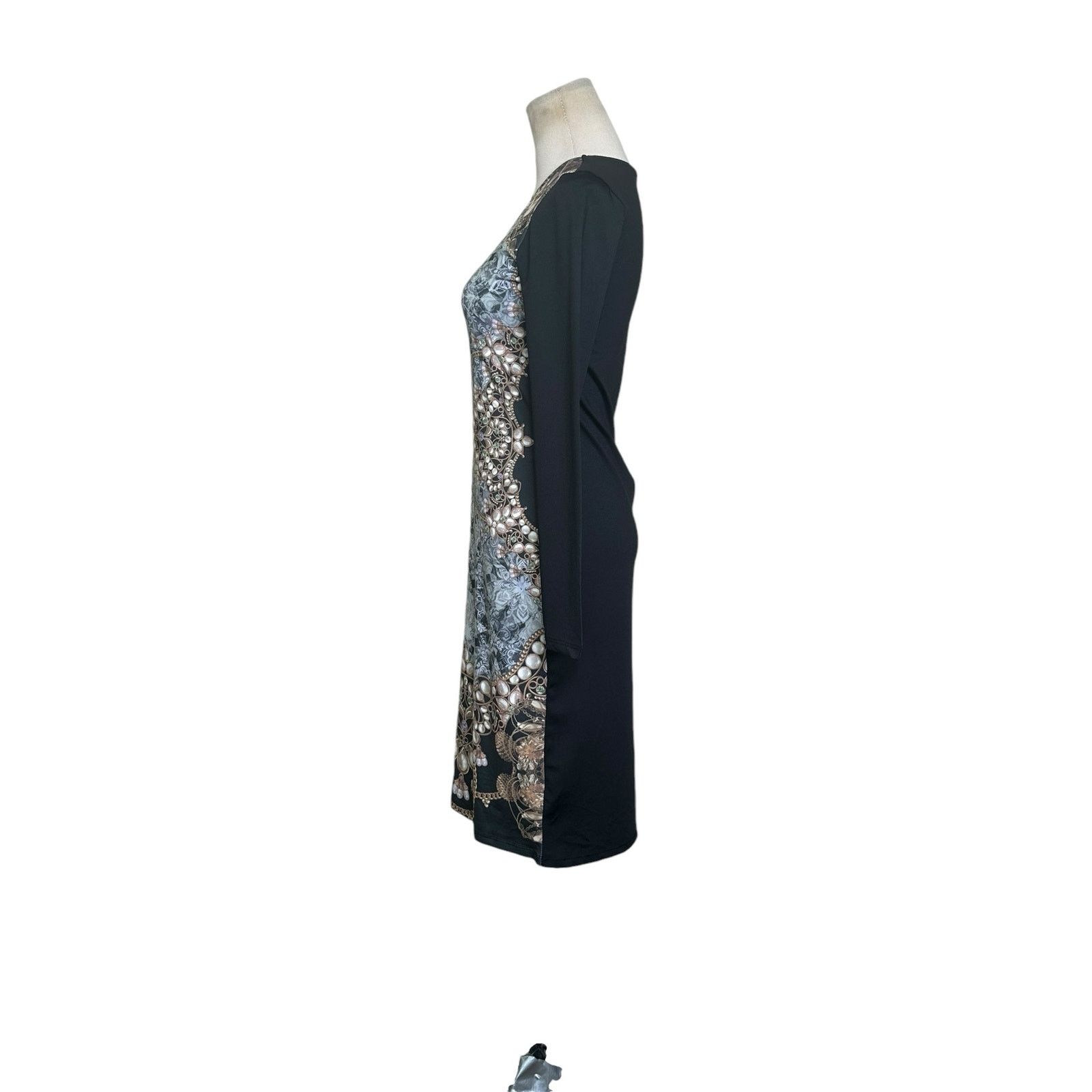 Topshop Topshop black front print long sleeves mini dress size 4 Size M / US 6-8 / IT 42-44 - 9 Thumbnail