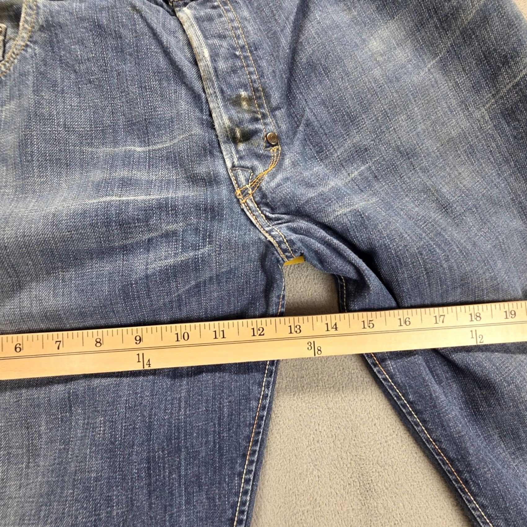 Diesel Diesel Jeans Mens 36x34 Blue Kuratt Relaxed Straight Button Fly Made Italy 0082H Size US 36 / EU 52 - 6 Thumbnail
