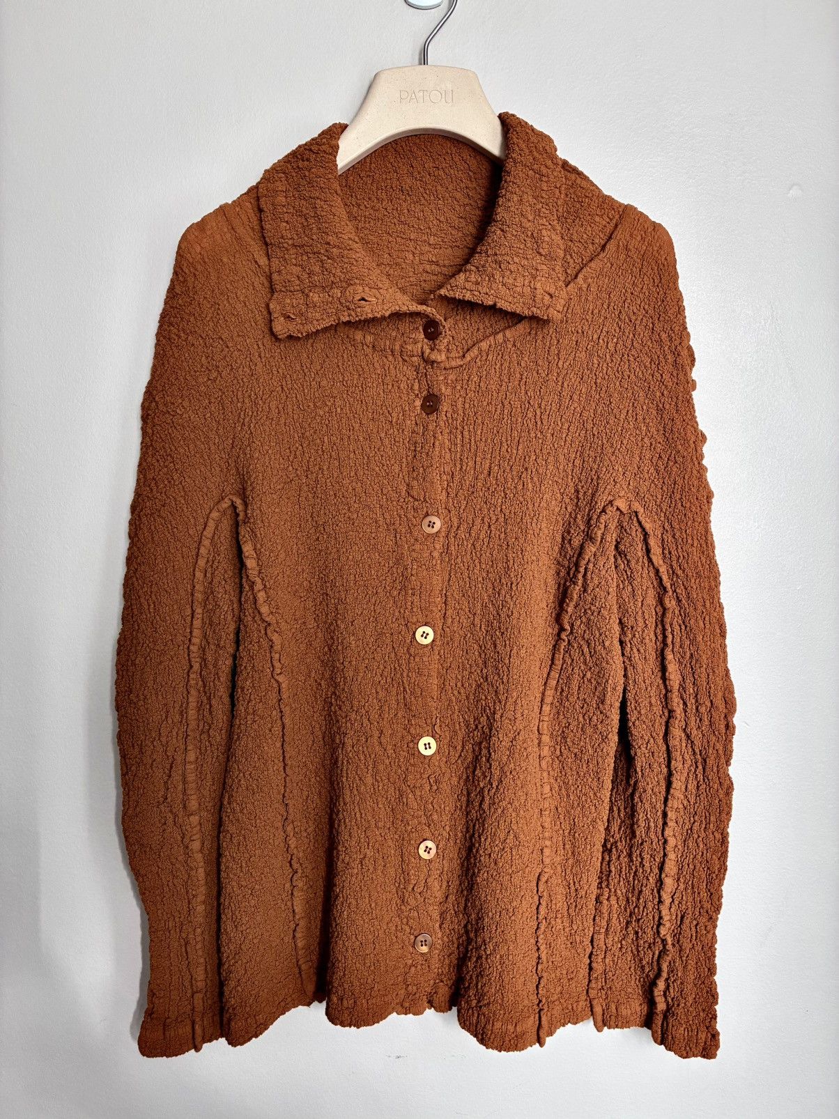 Issey Miyake ISSEY MIYAKE ME SS22 Toffee Brown Cauliflower Button Shirt Size US M / EU 48-50 / 2 - 25 Thumbnail