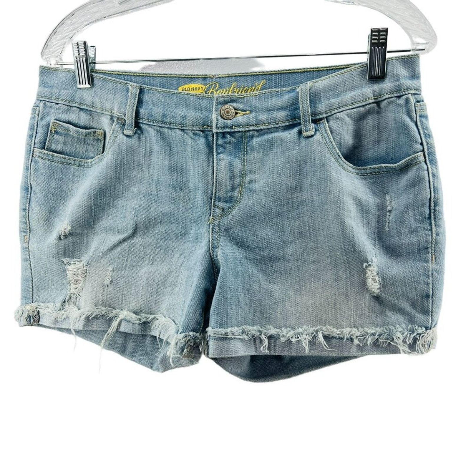 Old Navy Old Navy Boyfriend Distressed Cutoff Cuffed Jean Shorts Size 28" / US 6 / IT 42 - 1 Thumbnail