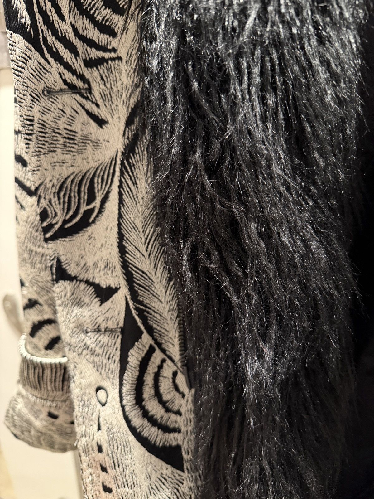 Dries Van Noten Fur Trimmed Jacquard Padded Parka Size L / US 10 / IT 46 - 9 Thumbnail