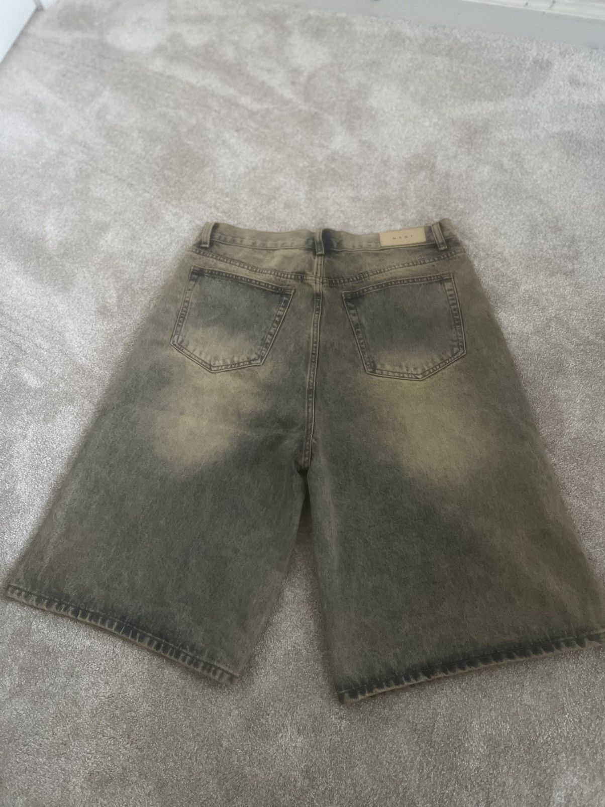MNML Baggy Dust Stone Denim Shorts Size US 32 / EU 48 - 2 Thumbnail