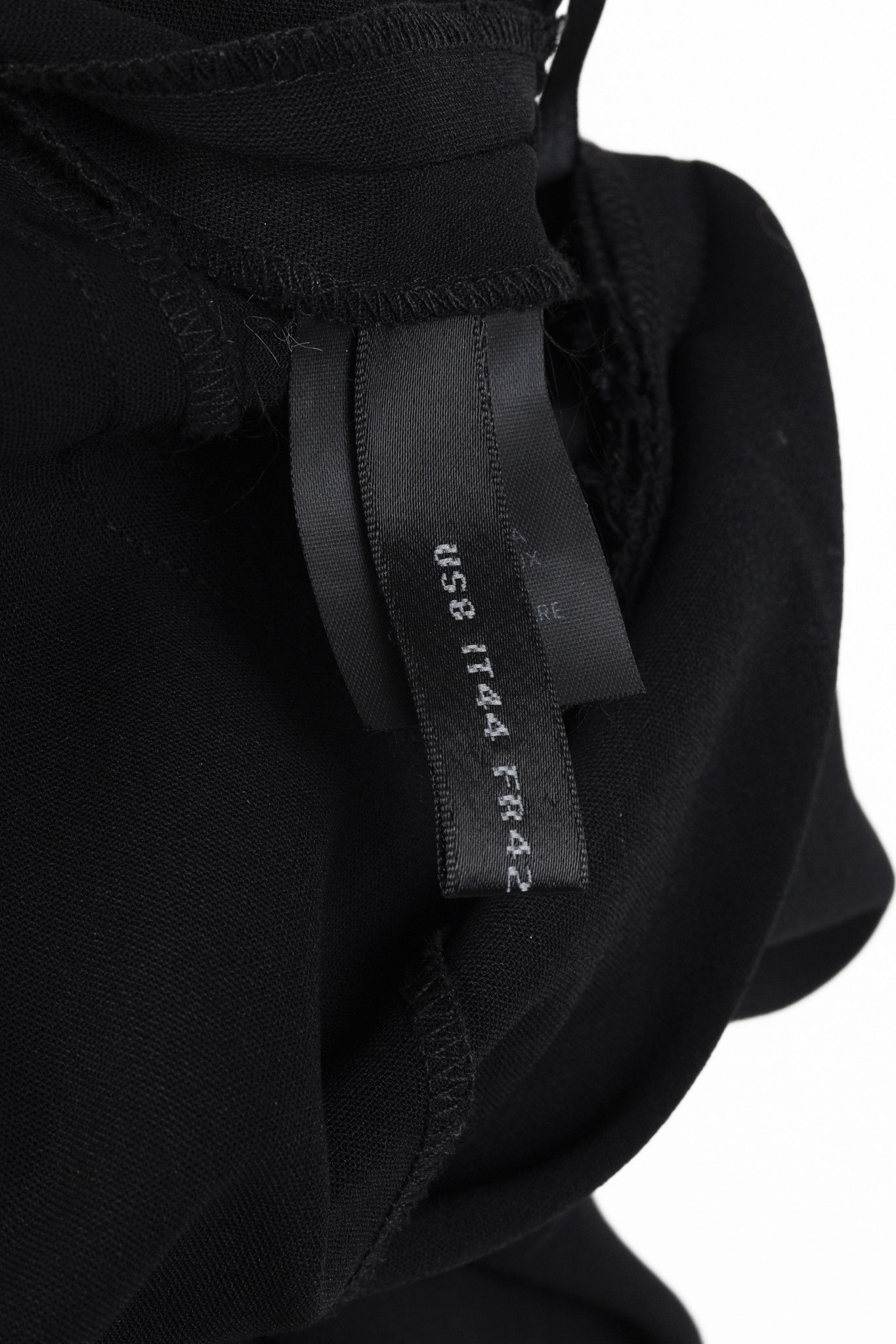 Donna Karan Donna Karan Black Drape Front Wool Dress Size M / US 6-8 / IT 42-44 - 9 Thumbnail