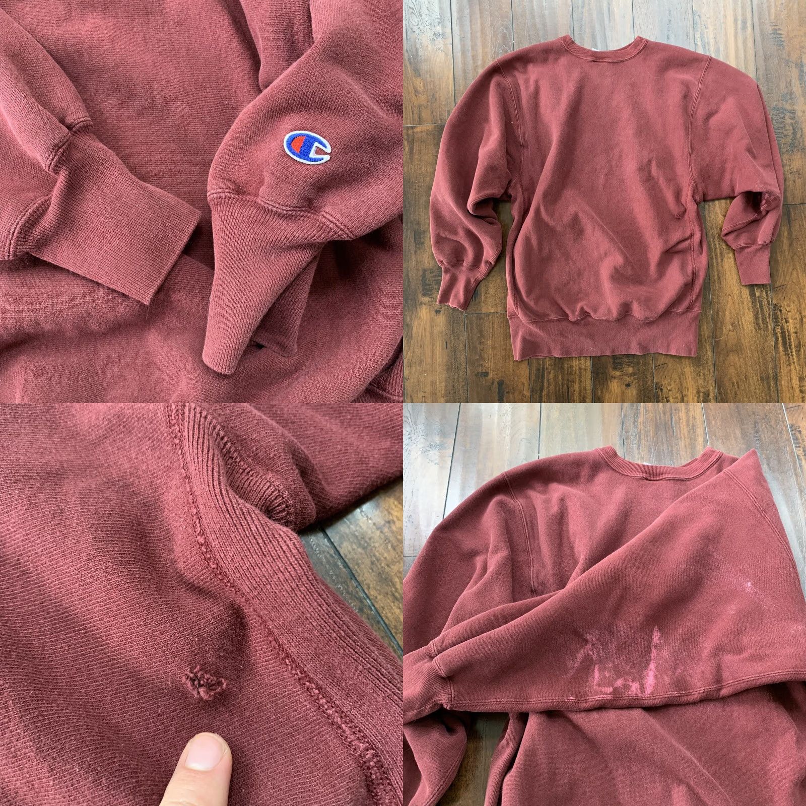 Champion VINTAGE Champion 90s Maroon Reverse Weave Sweatshirt XL Athletic Logo USA Mens Size US XL / EU 56 / 4 - 8 Thumbnail