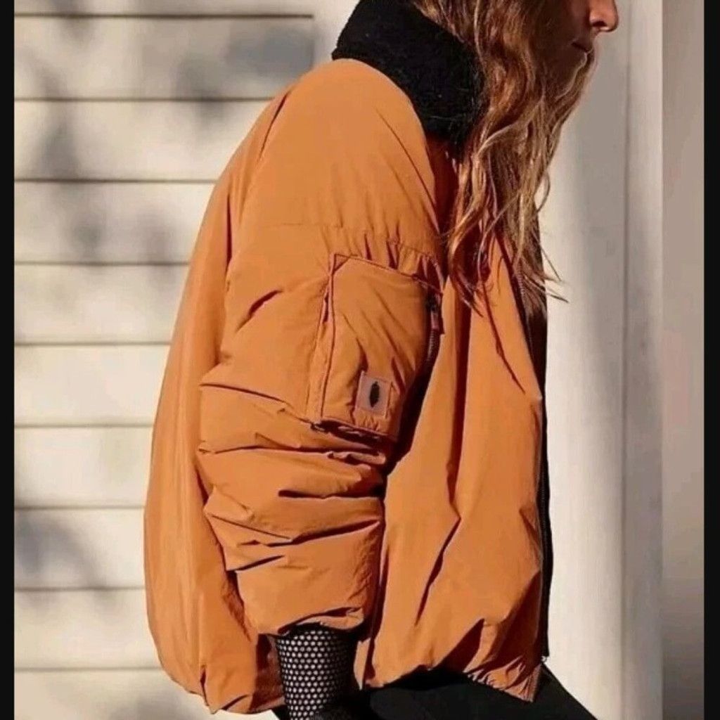 Free People 🧸 Free People Outpost Bomber Puff Jacket • Size S Size S / US 4 / IT 40 - 2 Thumbnail